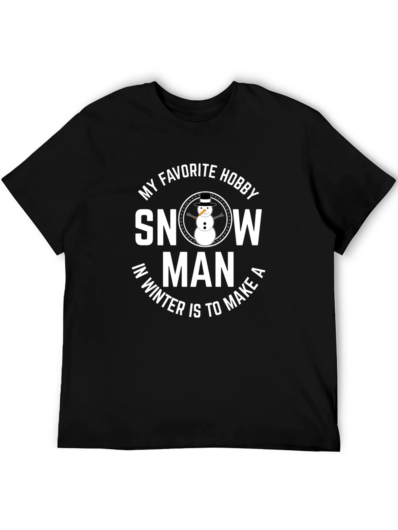 Snowman Hobby Graphic Tee - Winter Fun T-Shirt