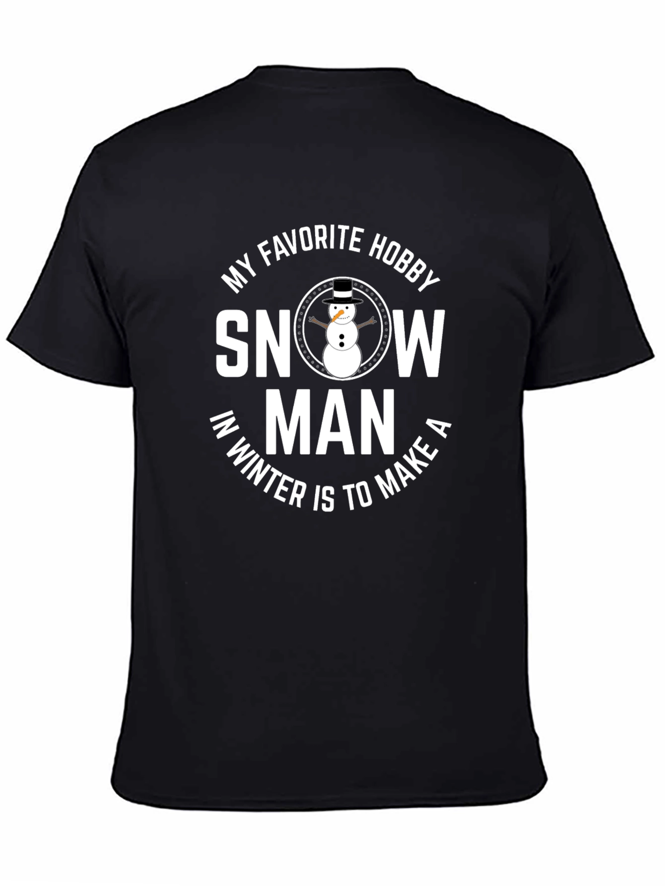 Snowman Hobby Graphic Tee - Winter Fun T-Shirt