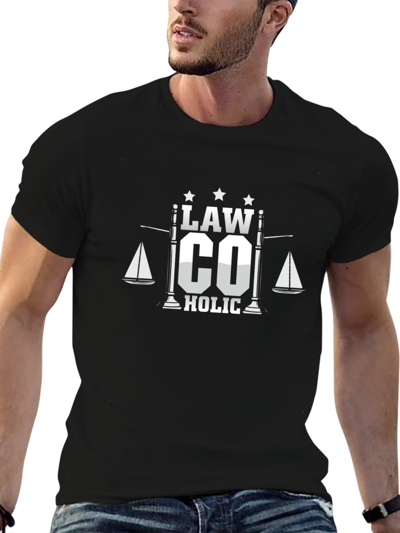 Lawcoholic Black Graphic Tee