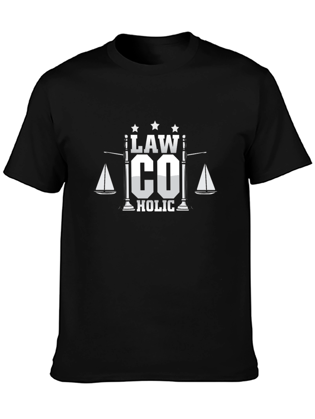 Lawcoholic Black Graphic Tee