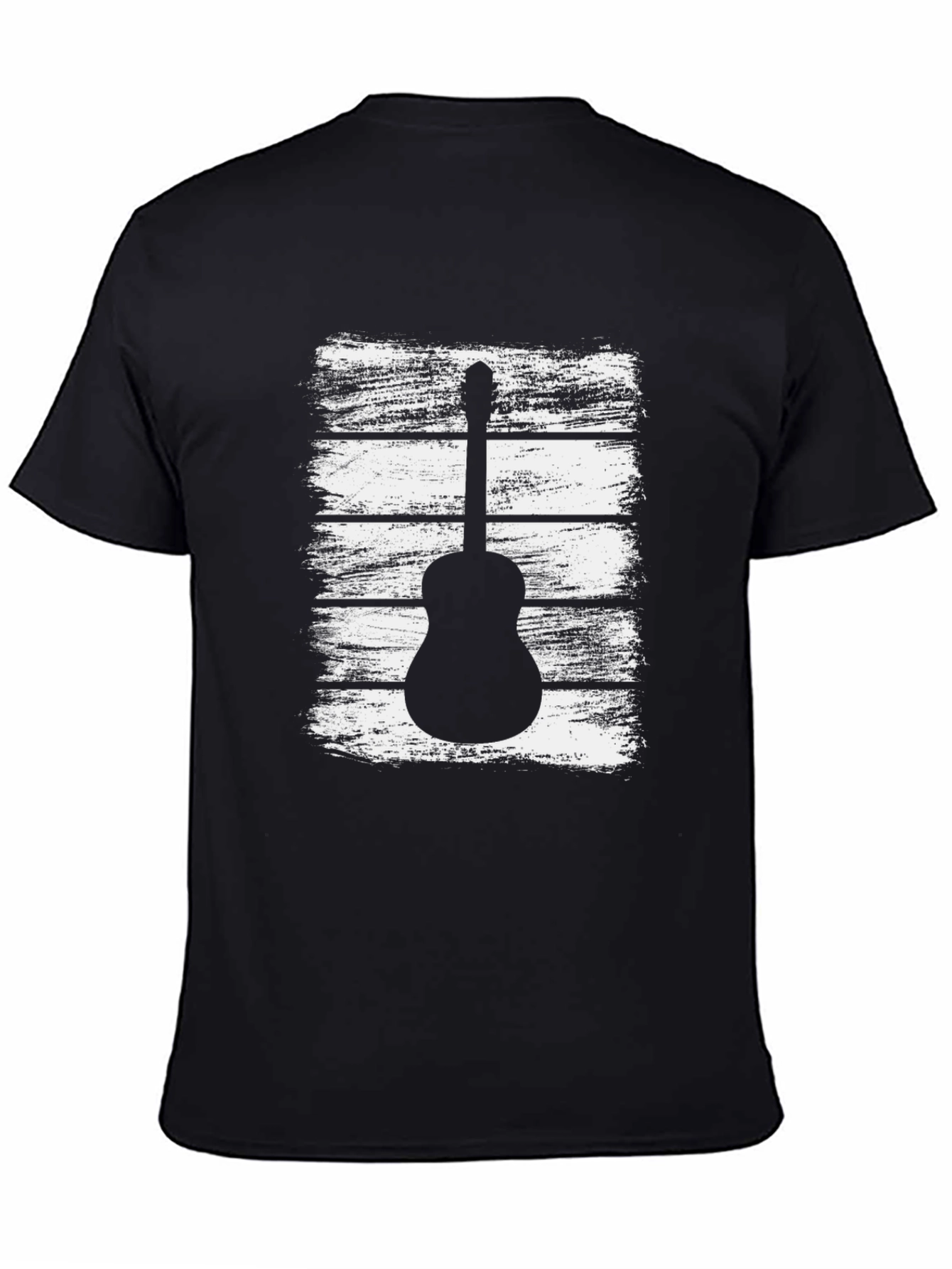 Guitar Graphic Tee - Black Cotton Comfort