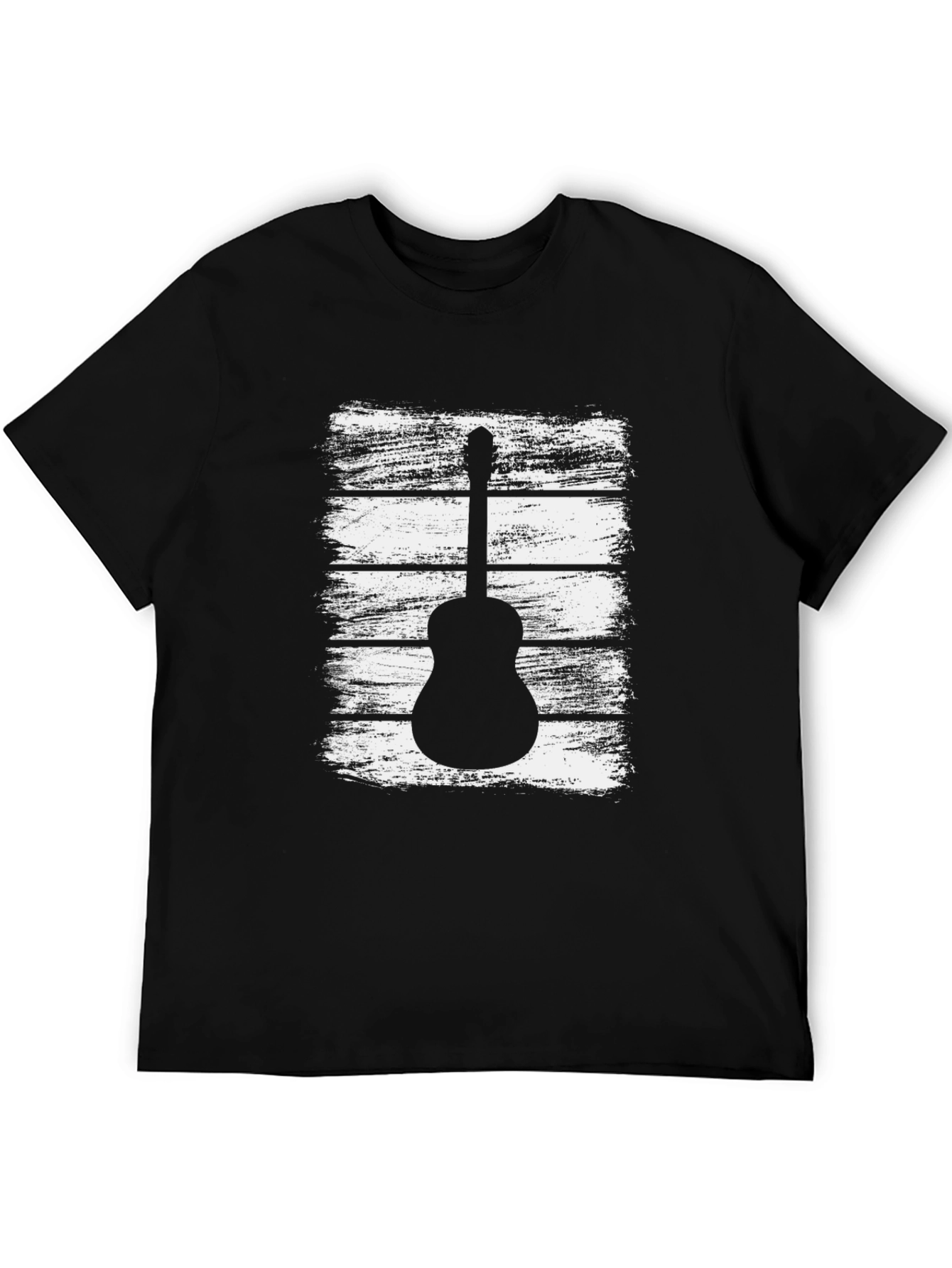 Guitar Graphic Tee - Black Cotton Comfort