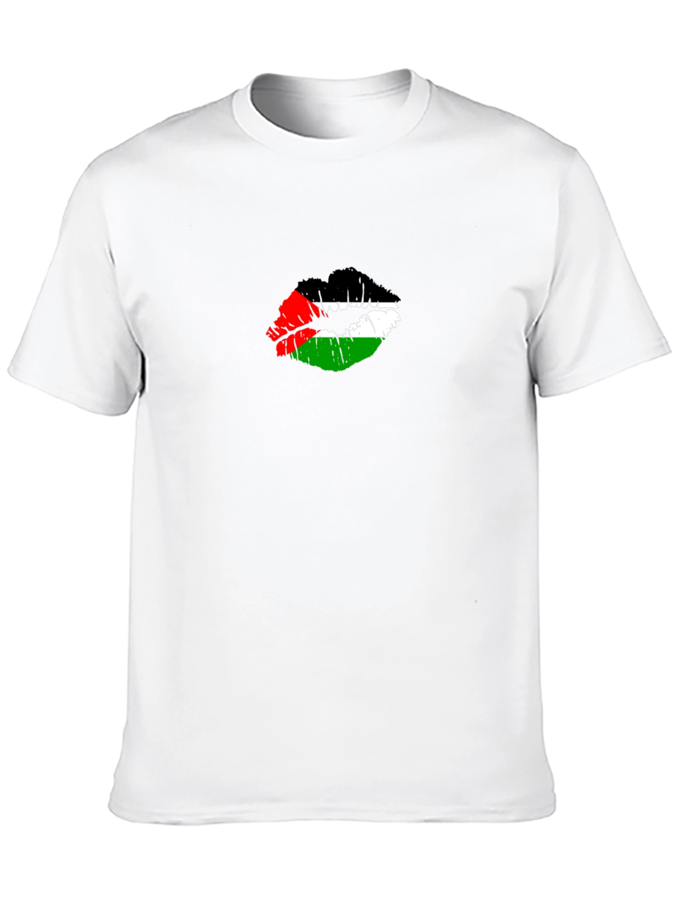 Palestine Flag Lips T-Shirt - Unique Graphic Tee