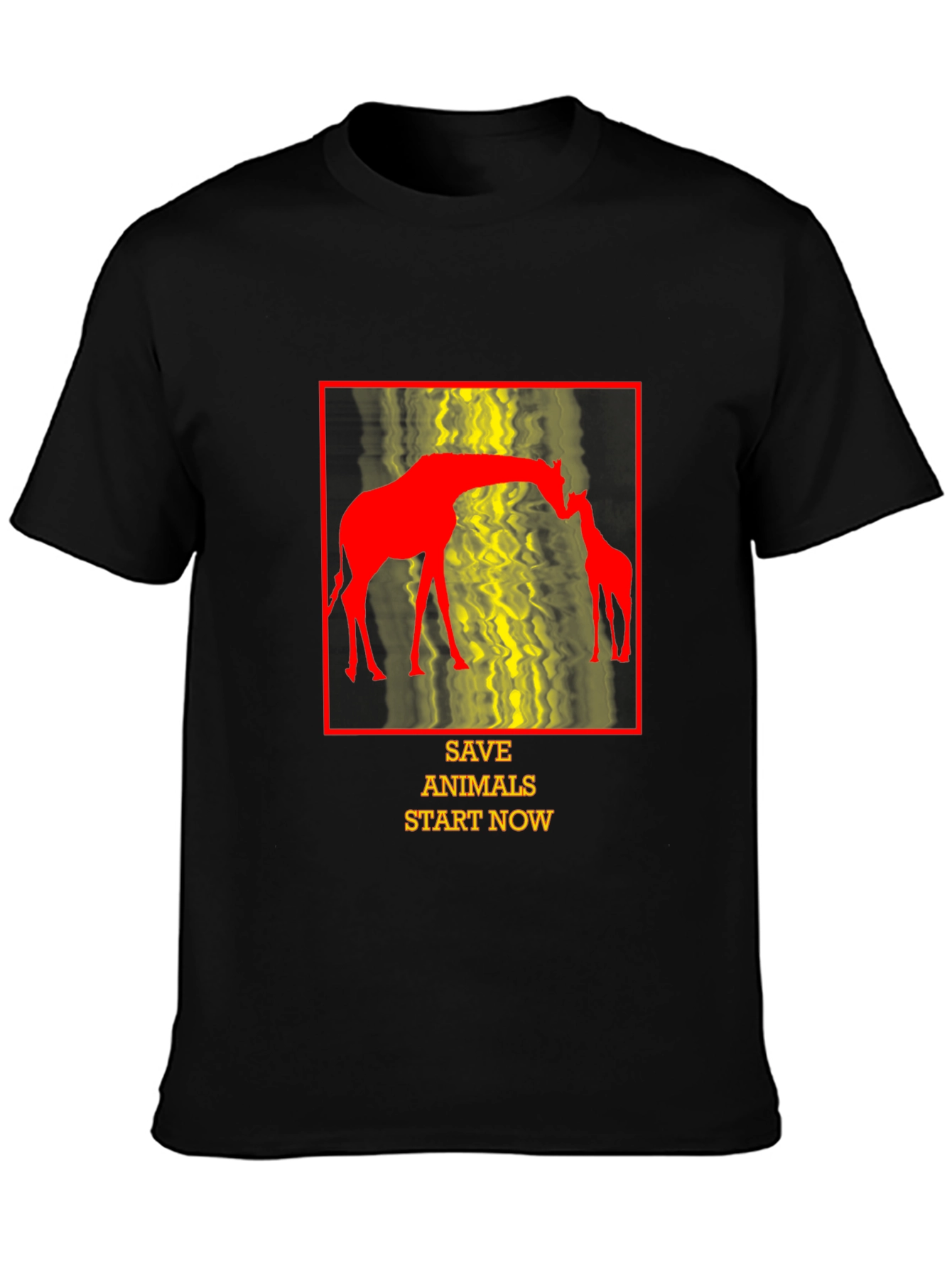 Save Animals T-Shirt - Giraffe Design