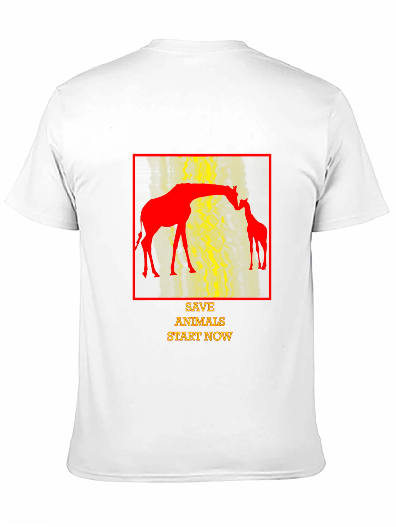 Save Animals T-Shirt - Giraffe Design