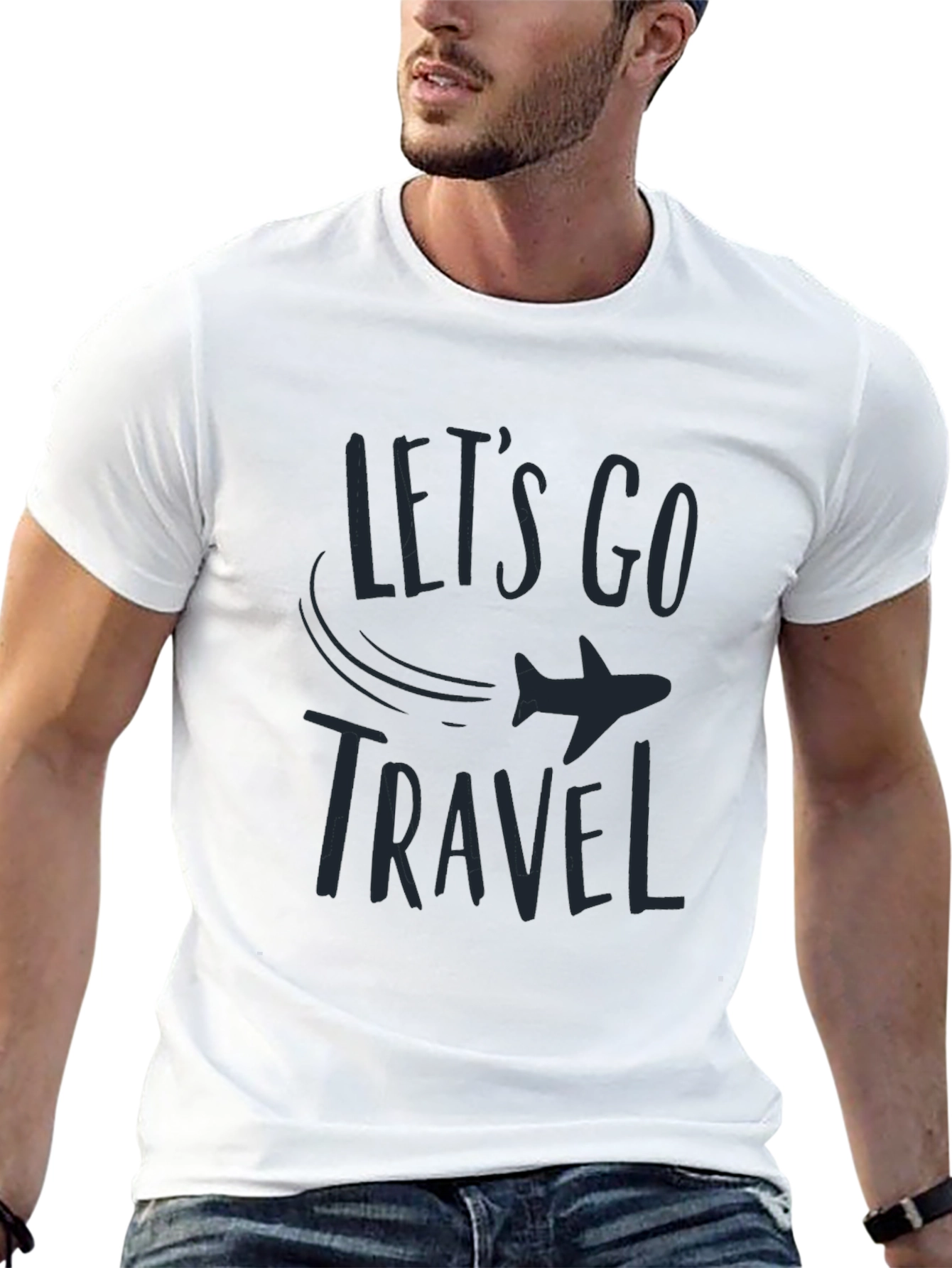 Lets Go Travel Black T-Shirt
