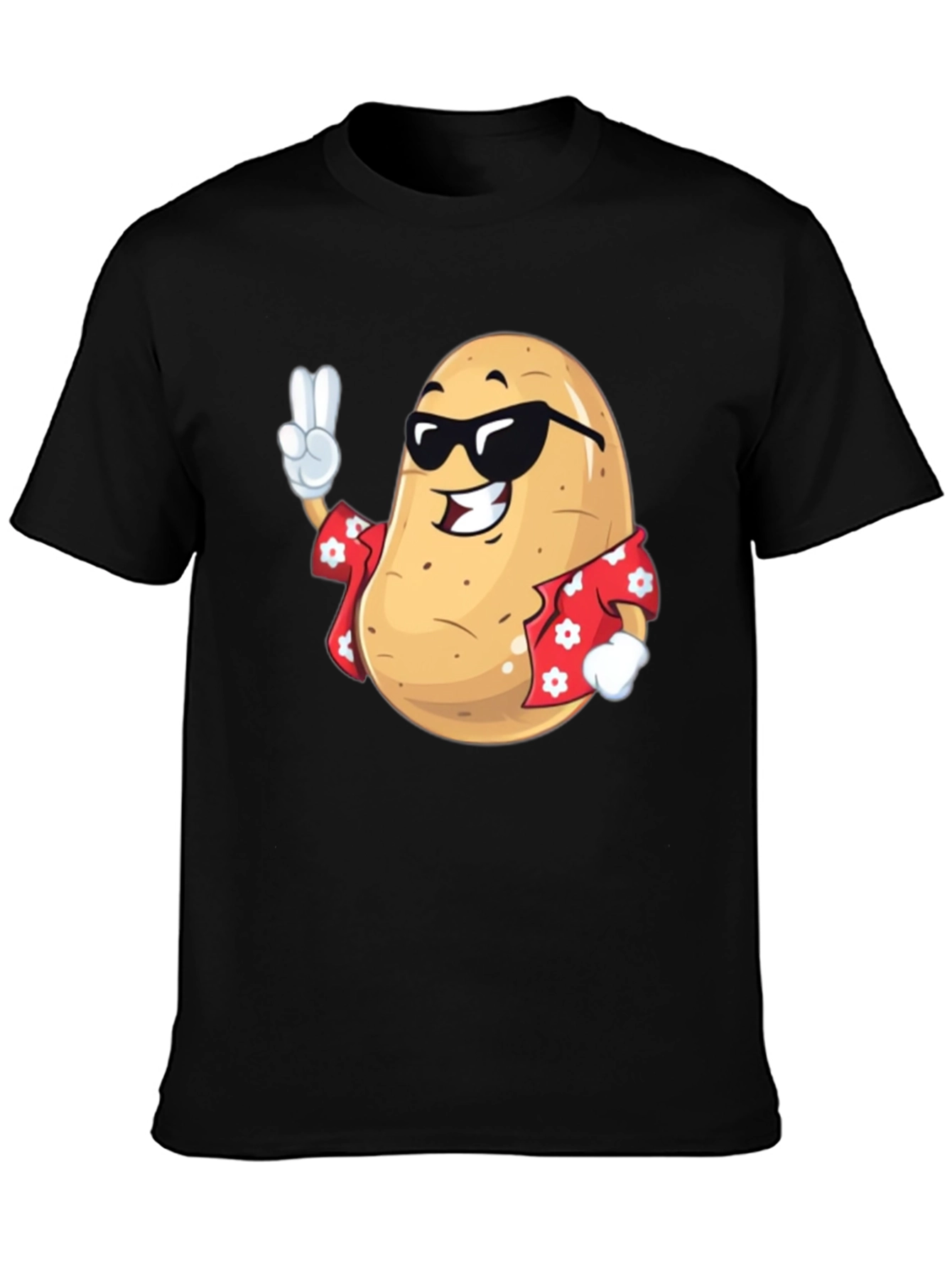 Cool Potato T-Shirt - Peace Sign & Hawaiian Shirt