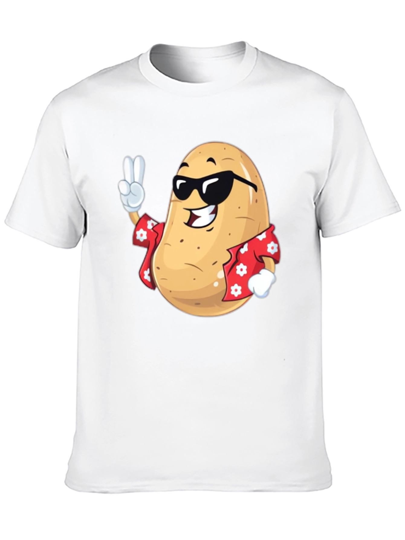 Cool Potato T-Shirt - Peace Sign & Hawaiian Shirt