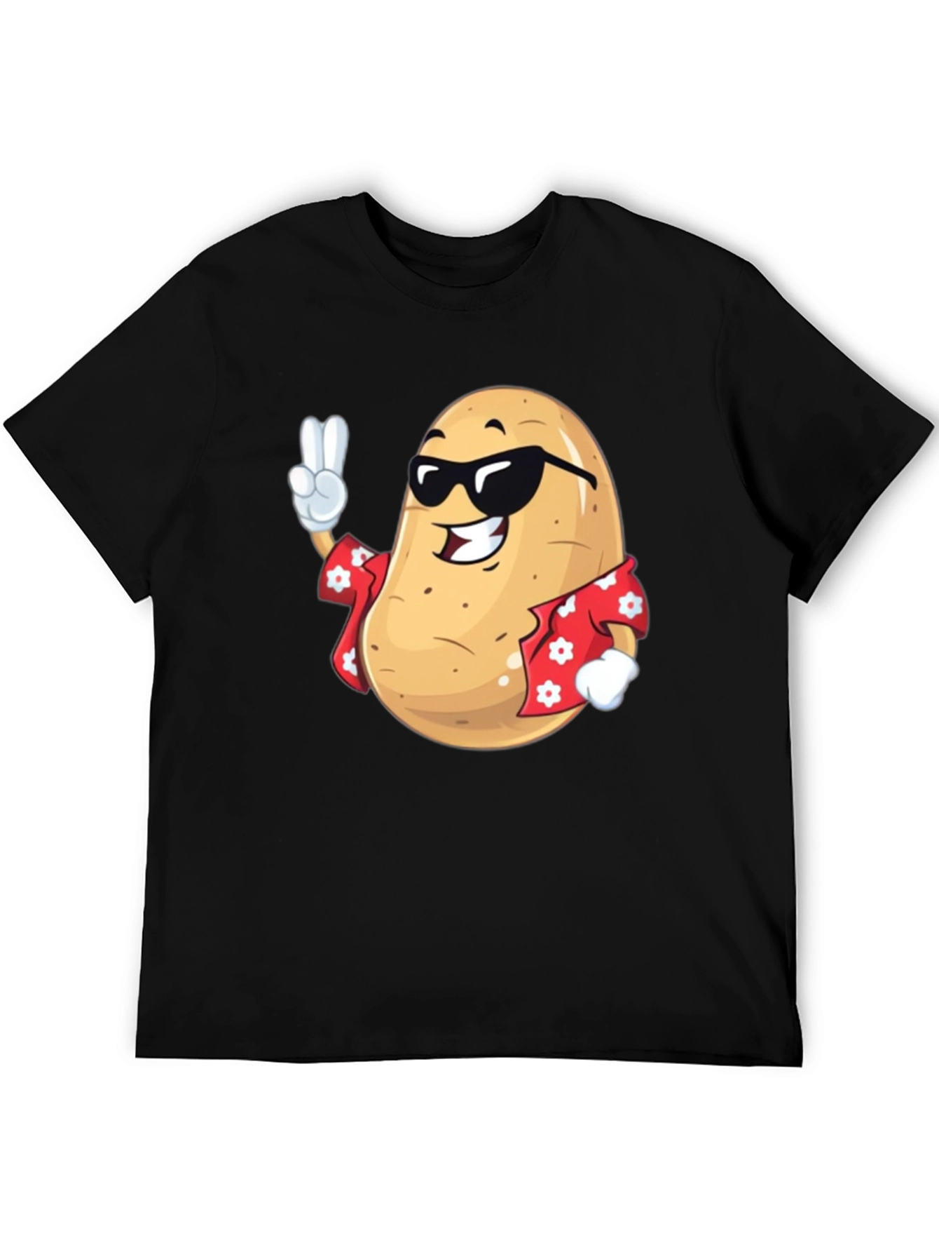 Cool Potato T-Shirt - Peace Sign & Hawaiian Shirt