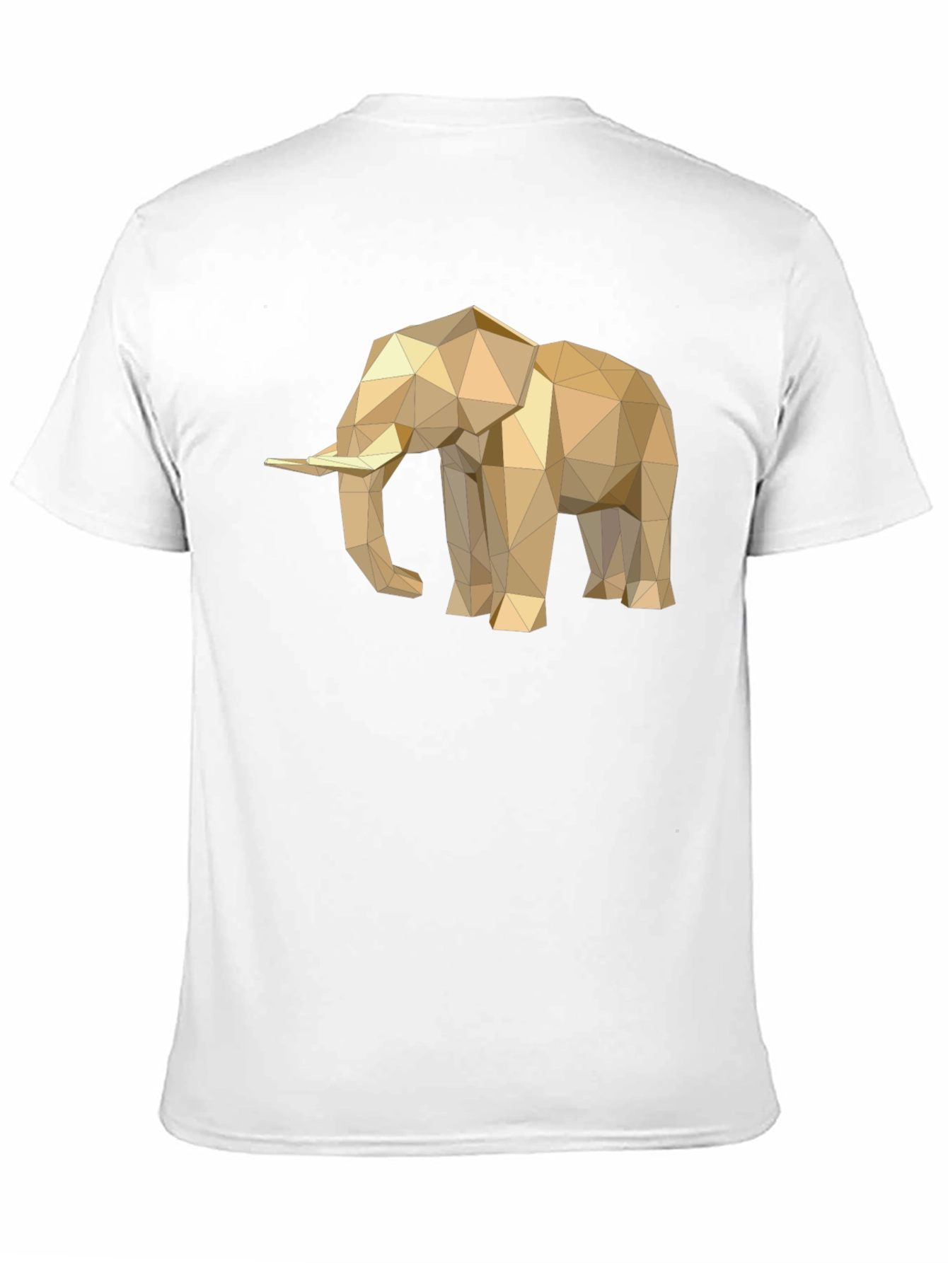 Geometric Elephant Graphic Tee - Stylish Mens Black T-Shirt