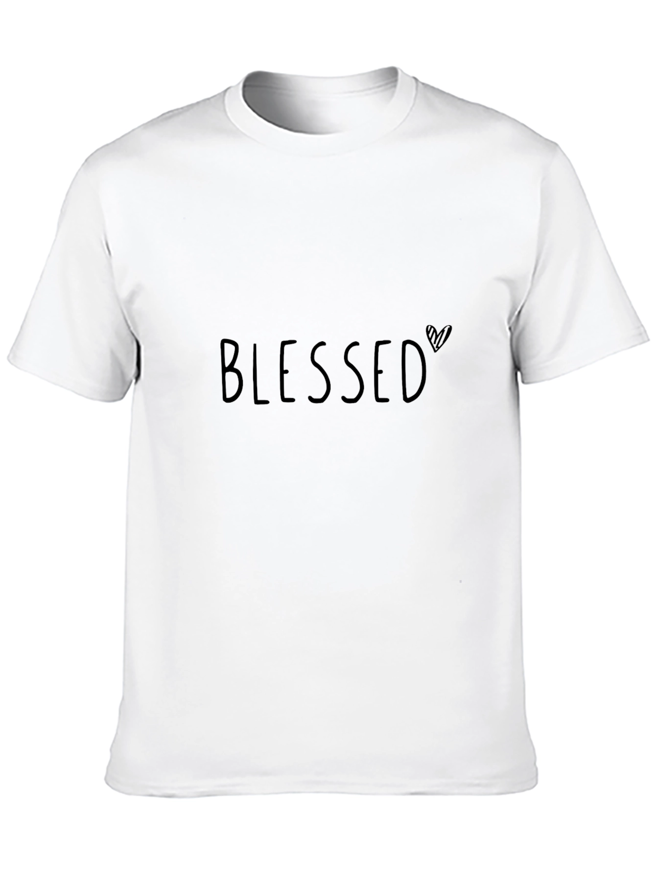 Blessed Graphic Print Mens Black T-Shirt