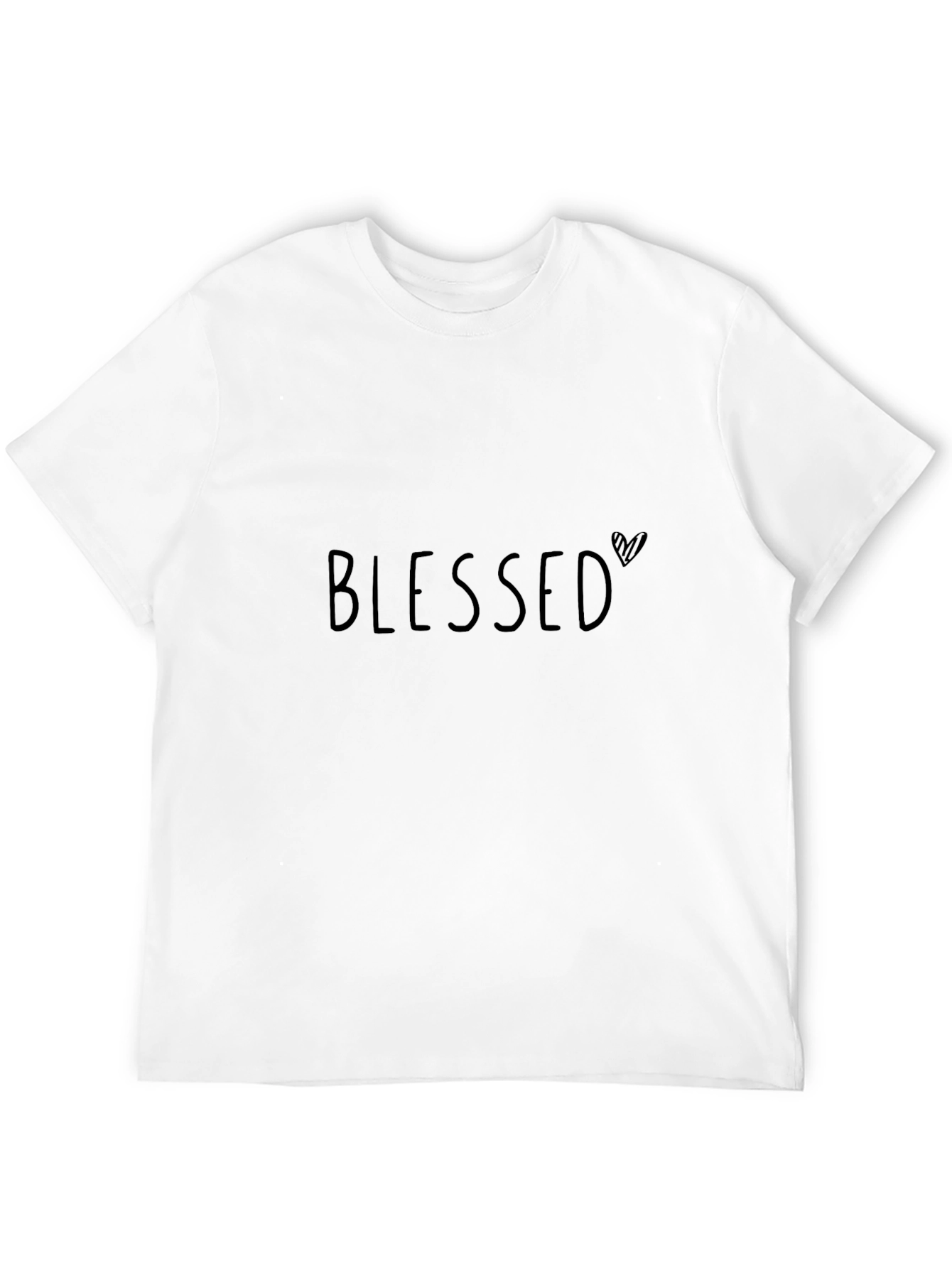 Blessed Graphic Print Mens Black T-Shirt