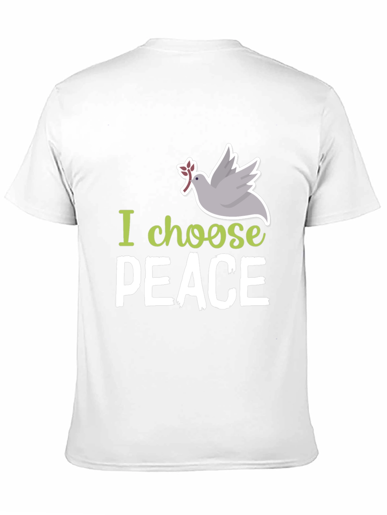 I Choose Peace Dove Graphic Black T-Shirt