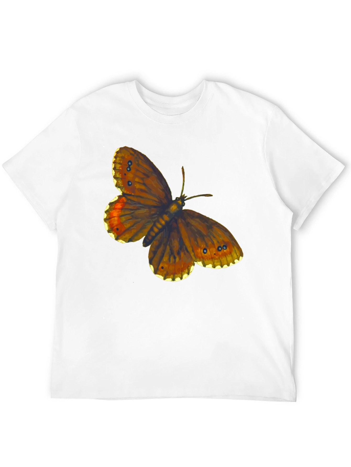Butterfly Print Black T-Shirt