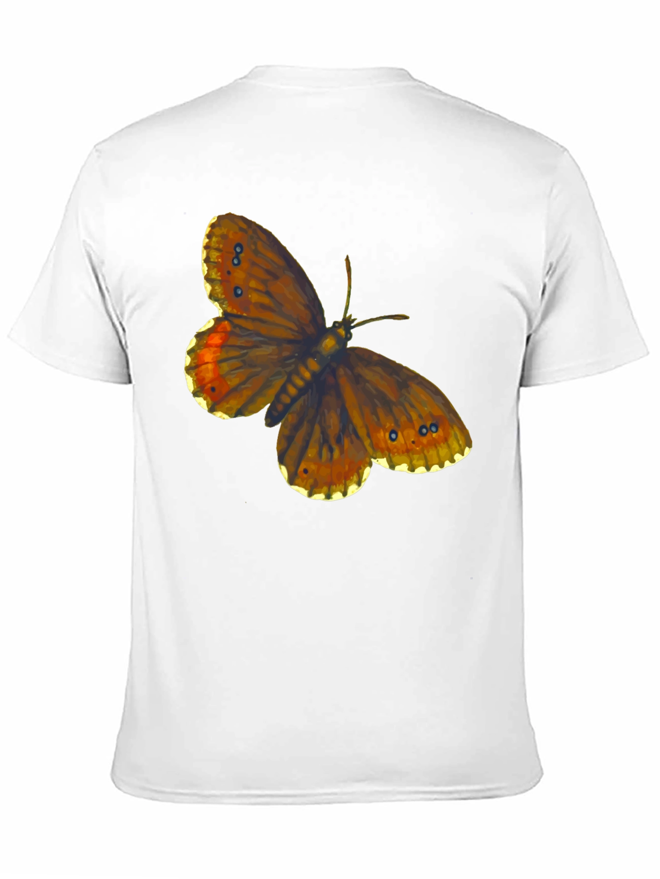 Butterfly Print Black T-Shirt