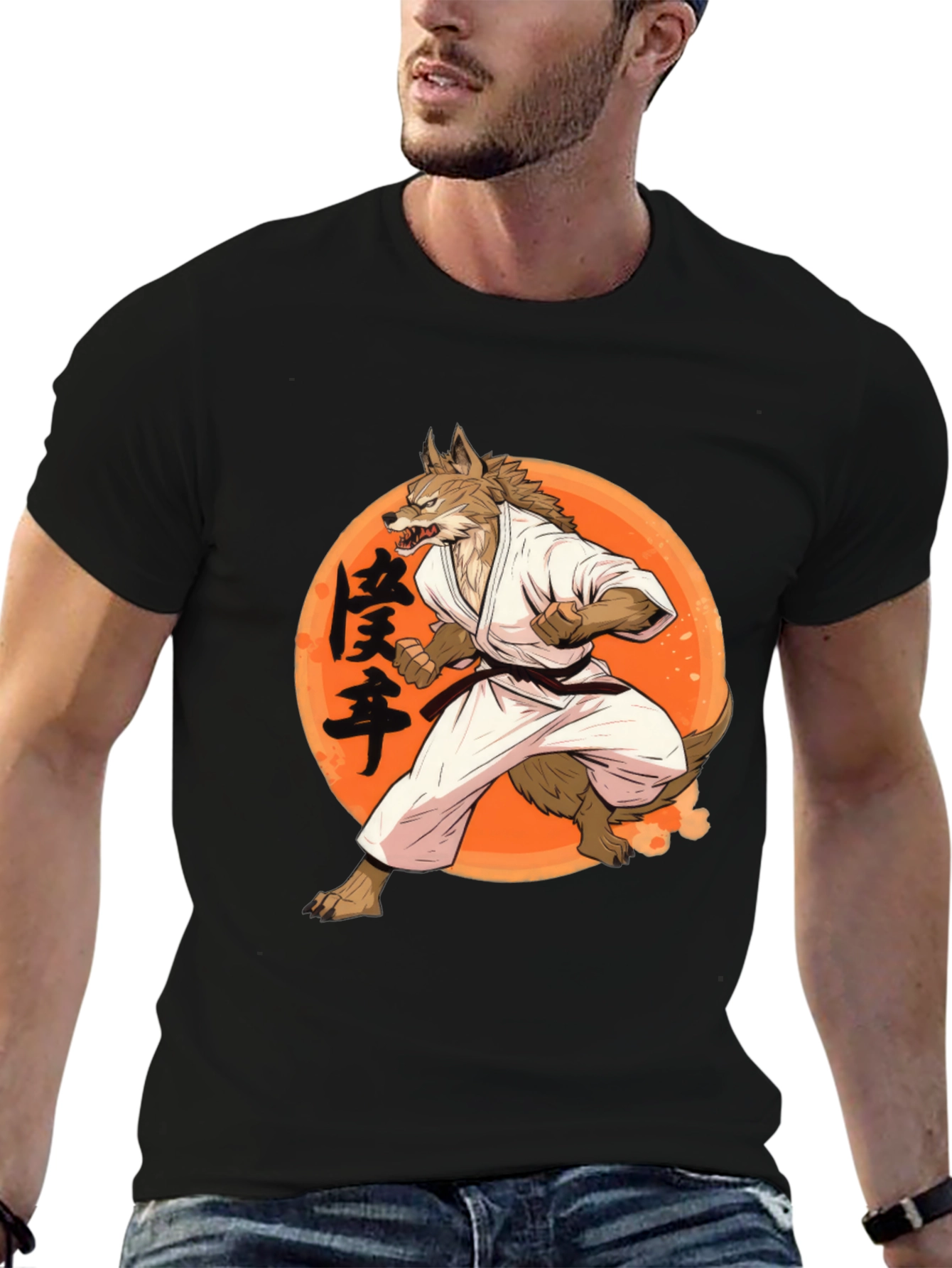 Wolf Karate Graphic Tee - Unique Martial Arts Shirt