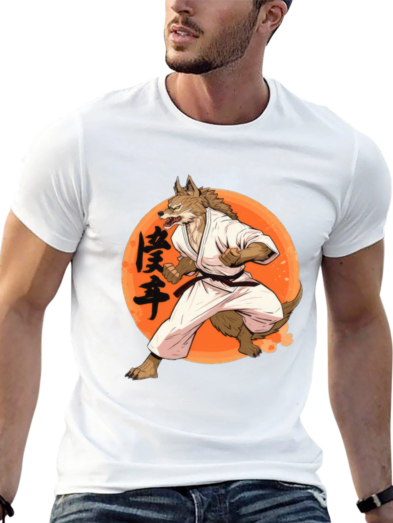 Wolf Karate Graphic Tee - Unique Martial Arts Shirt
