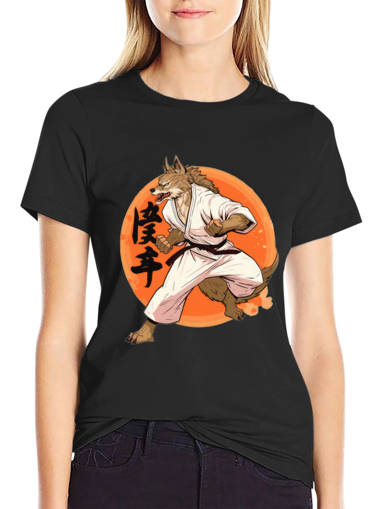 Wolf Karate Graphic Tee - Unique Martial Arts Shirt