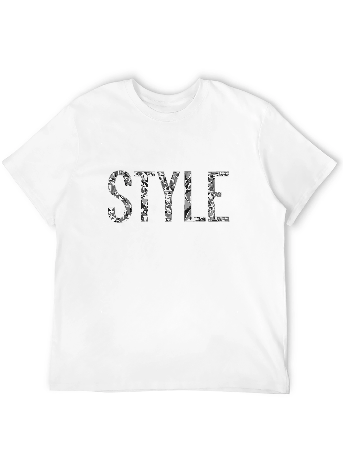 Stylish Black Tee - Style Diamond Lettering