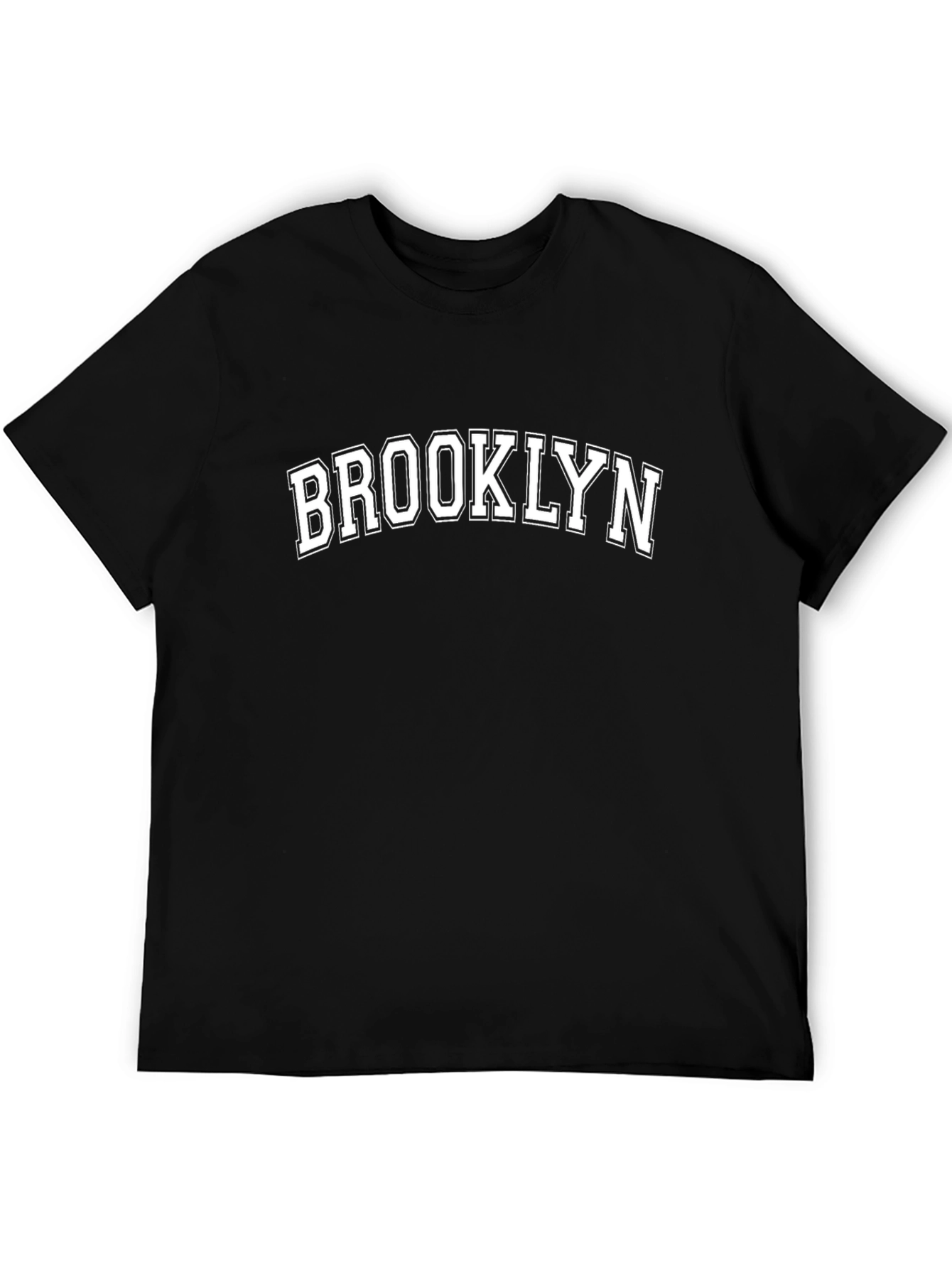 Brooklyn Text Graphic Black T-Shirt Casual Fashion