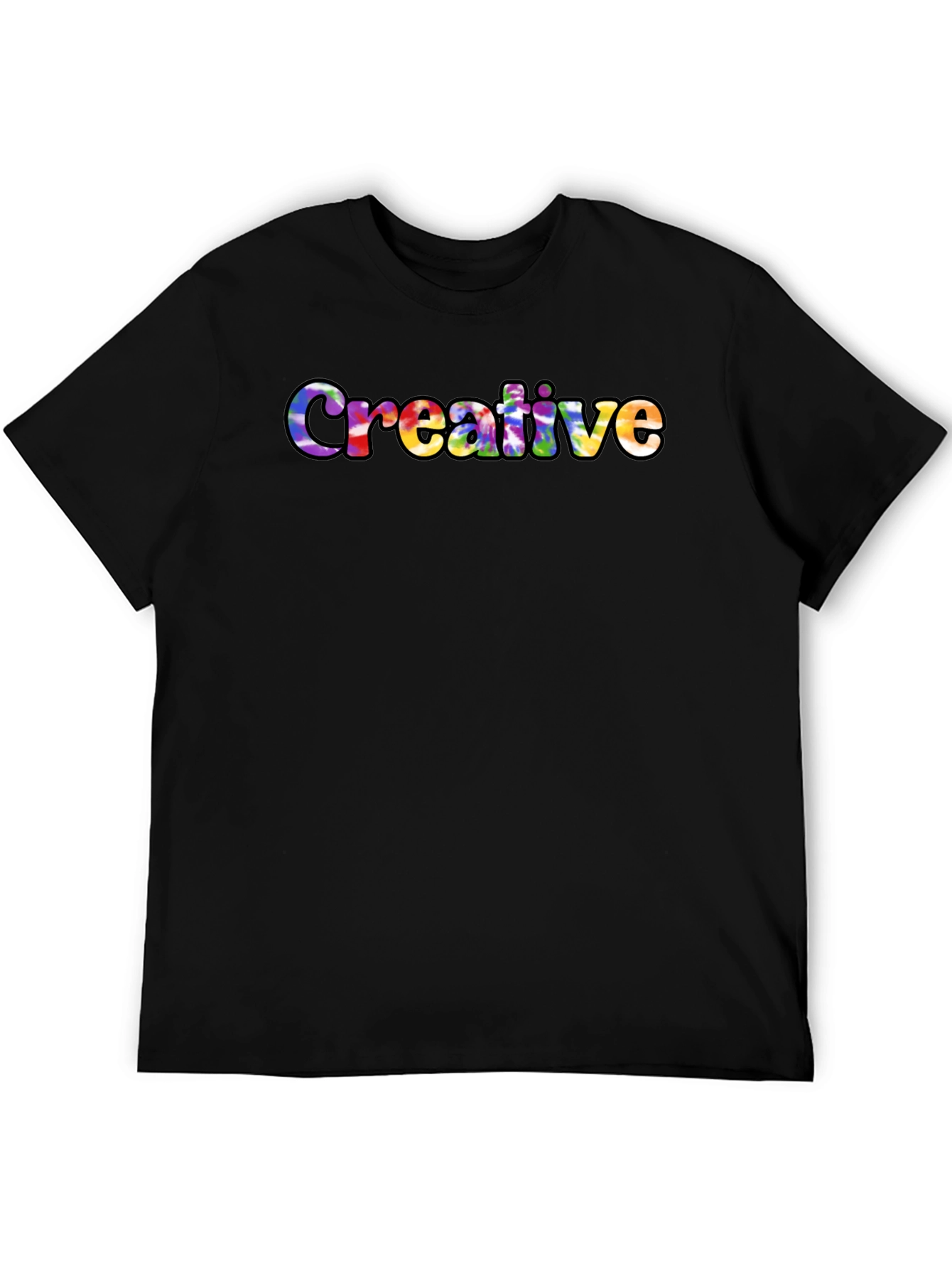 Creative Tie Dye Graphic Tee - Soft Cotton T-Shirt