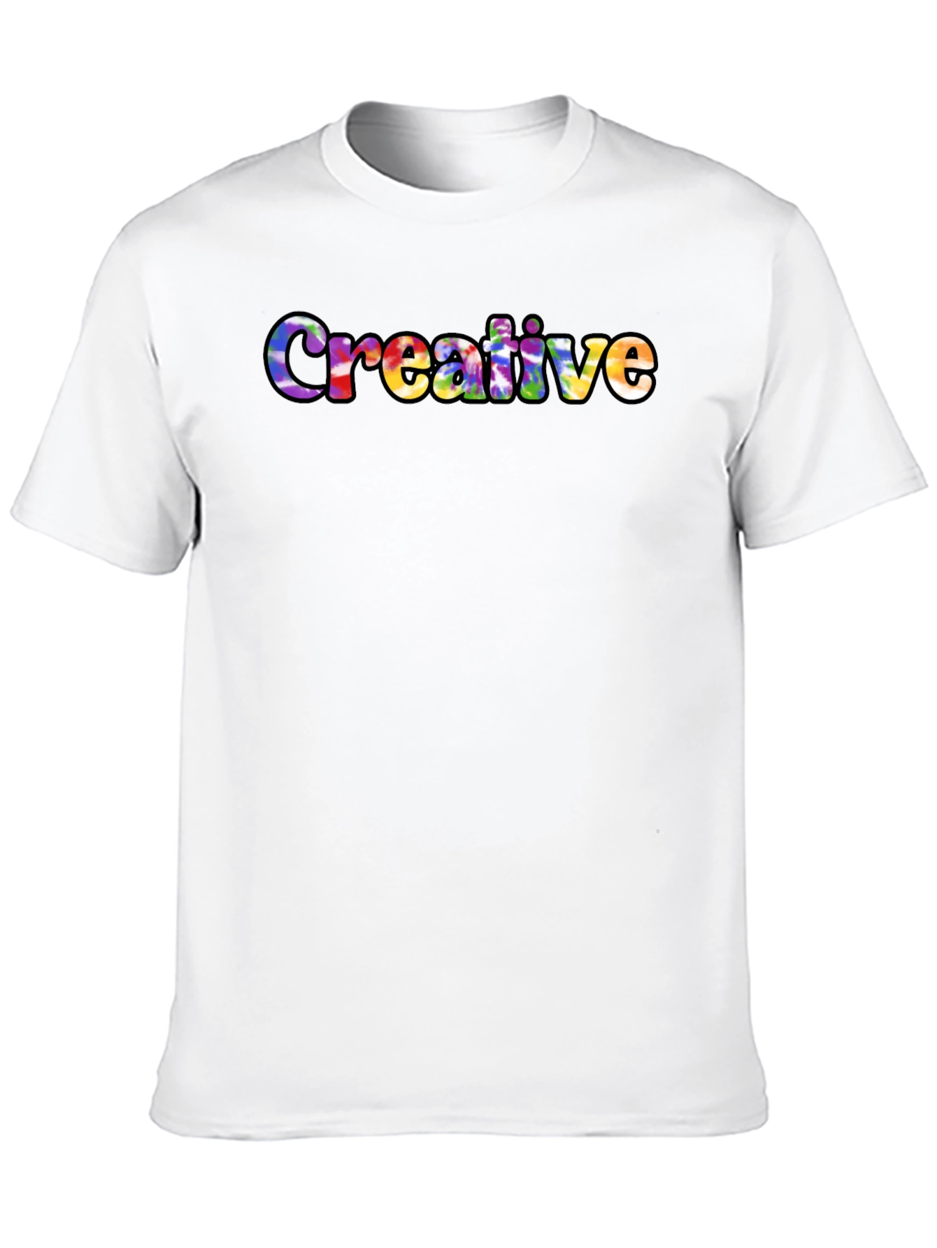 Creative Tie Dye Graphic Tee - Soft Cotton T-Shirt