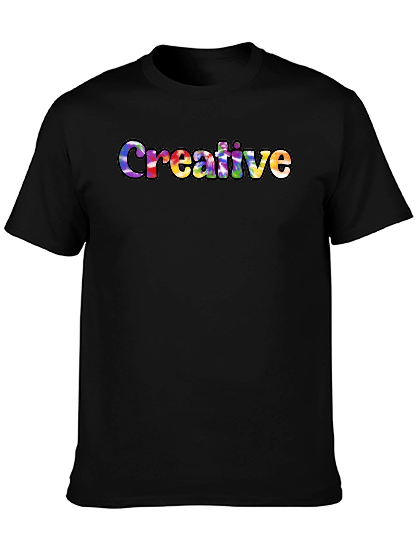 Creative Tie Dye Graphic Tee - Soft Cotton T-Shirt