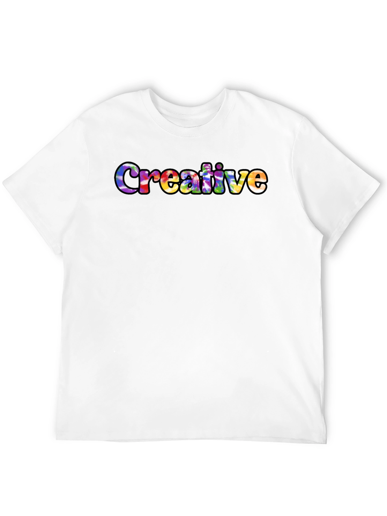 Creative Tie Dye Graphic Tee - Soft Cotton T-Shirt