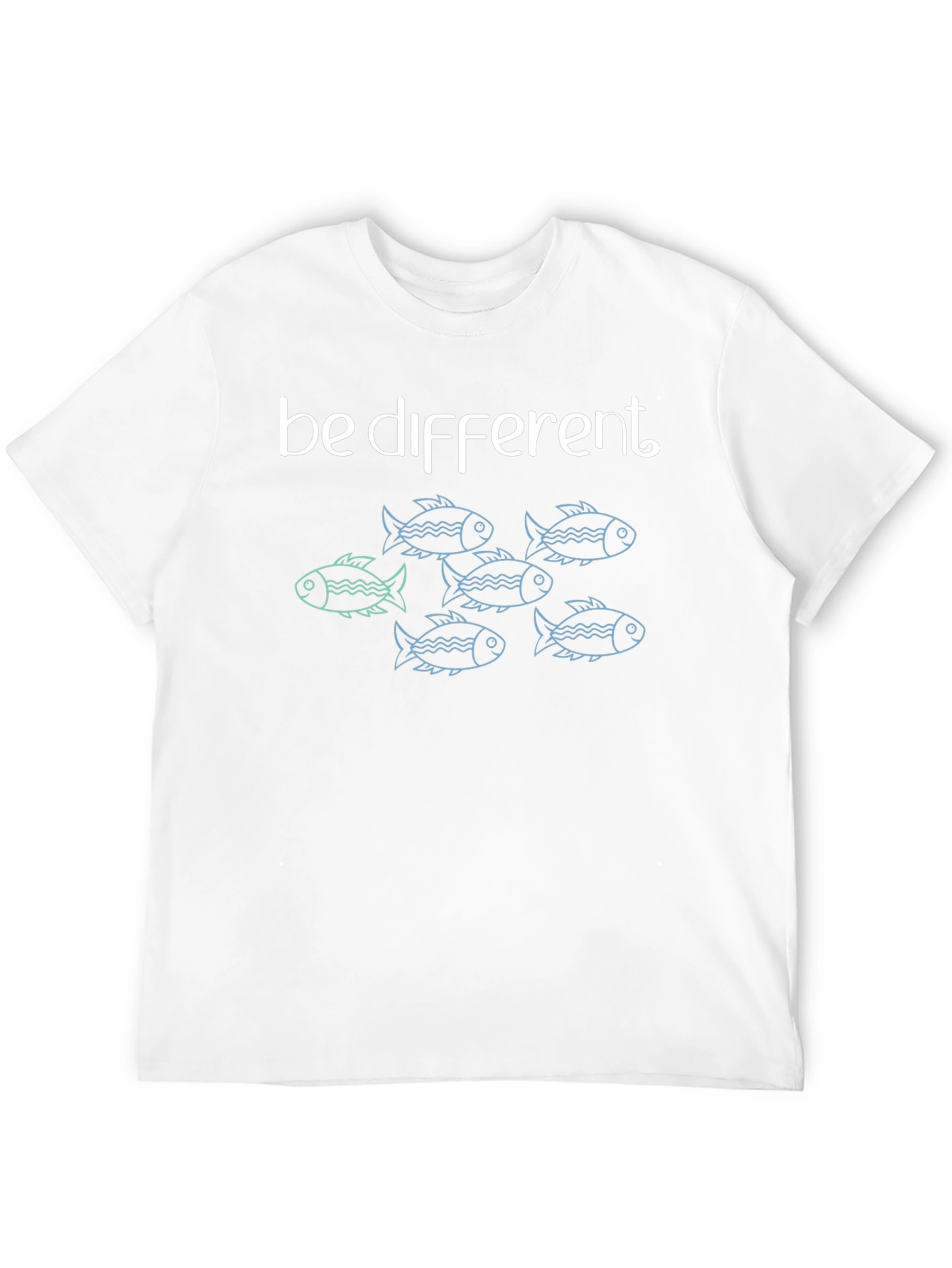 Be Different Fish Graphic Tee - Unique Design