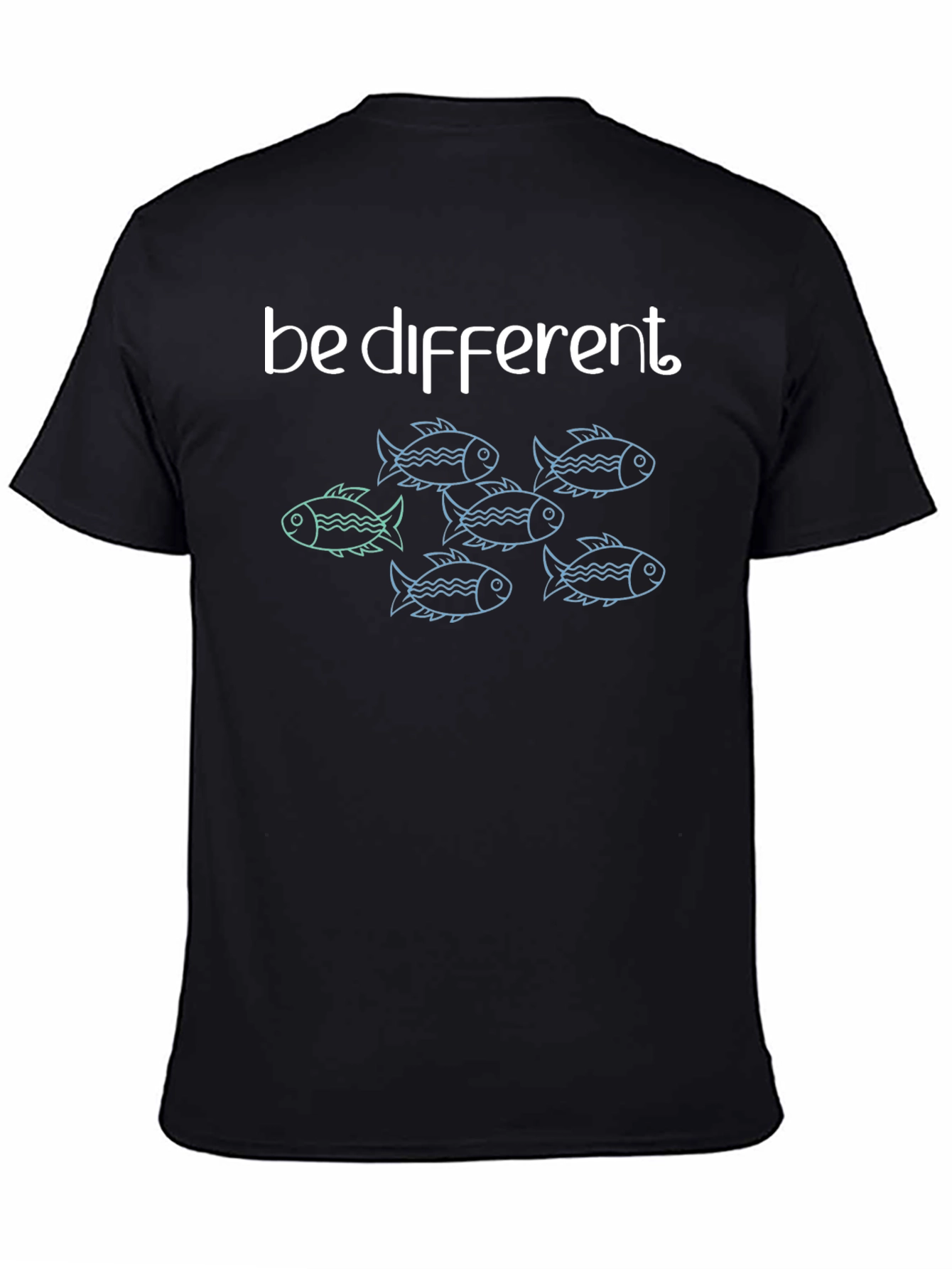 Be Different Fish Graphic Tee - Unique Design