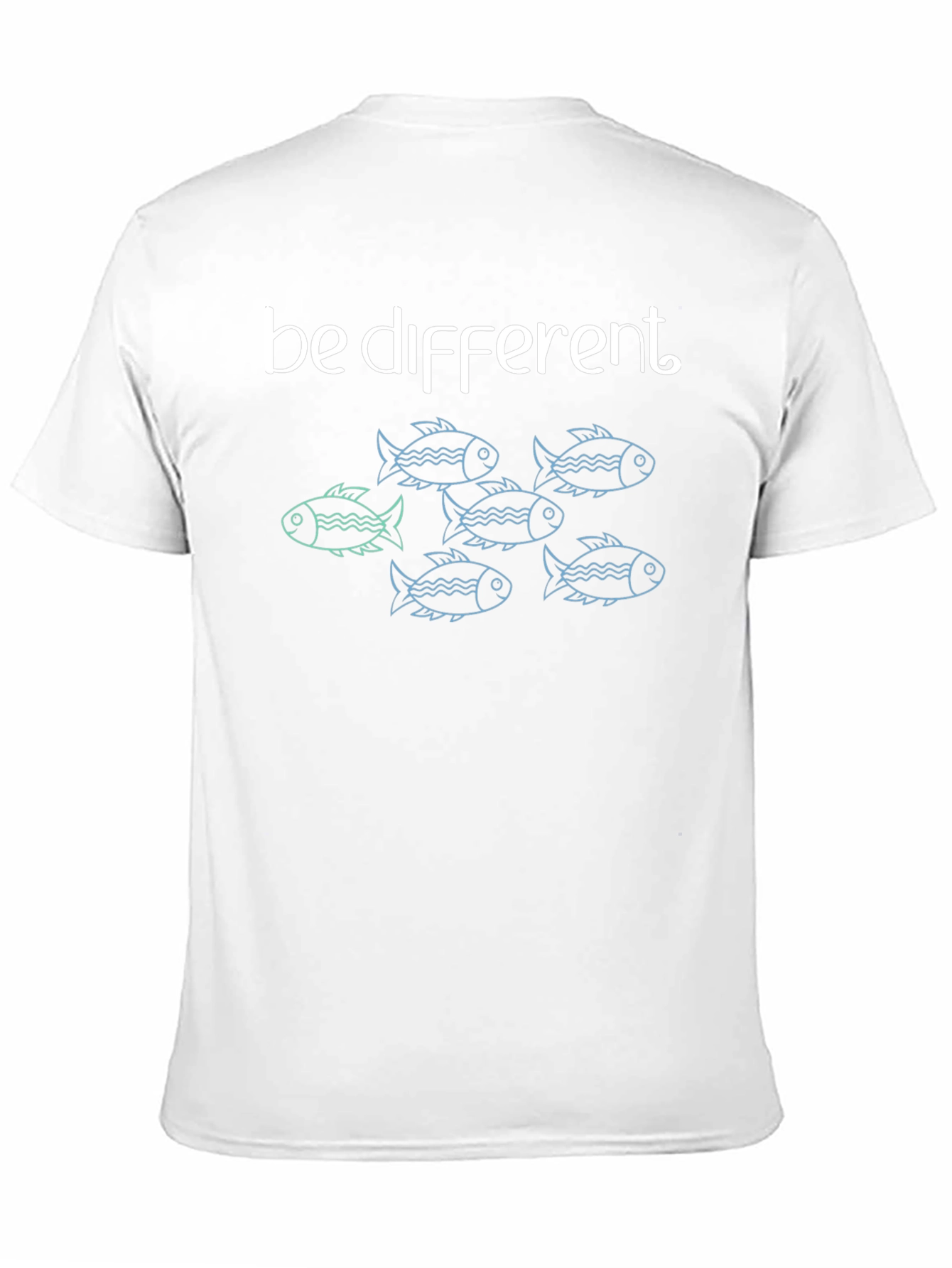 Be Different Fish Graphic Tee - Unique Design