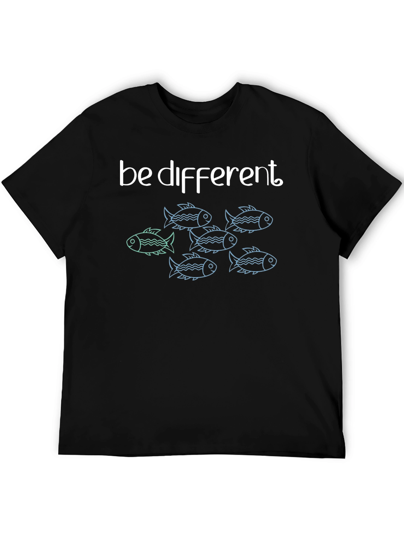 Be Different Fish Graphic Tee - Unique Design