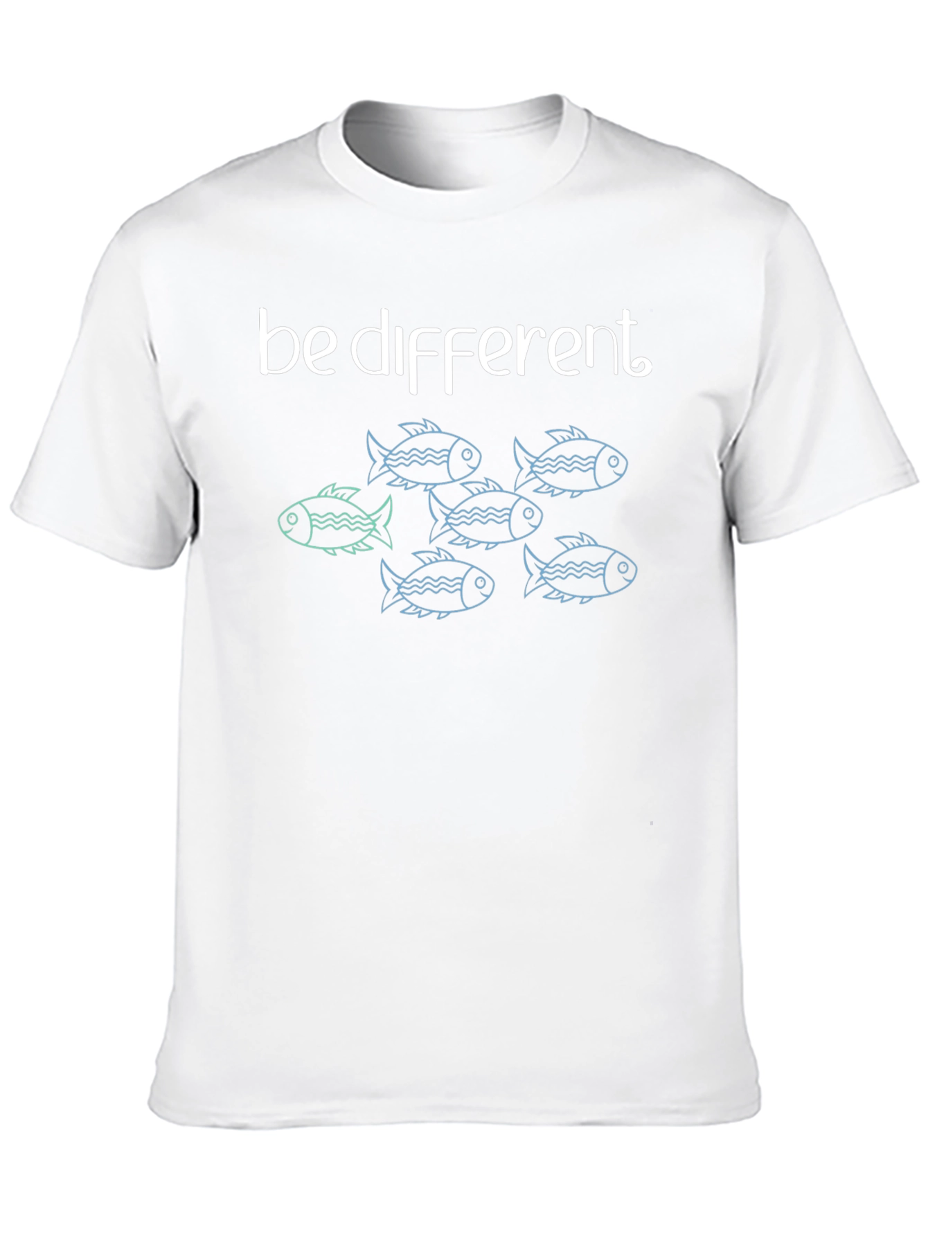 Be Different Fish Graphic Tee - Unique Design