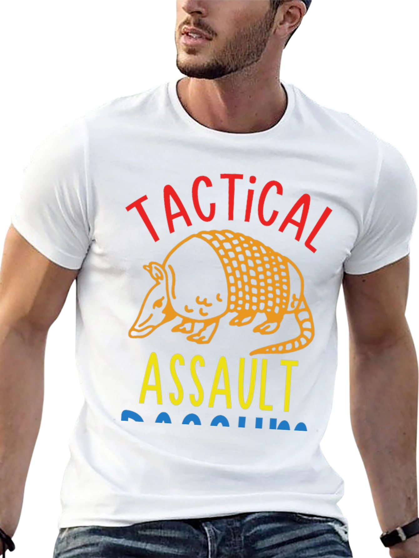 Tactical Assault Armadillo Novelty Graphic T-Shirt