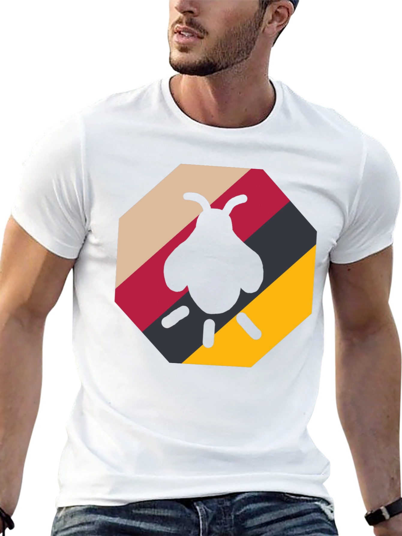Retro Firefly Graphic Tee - Modern Insect T-Shirt