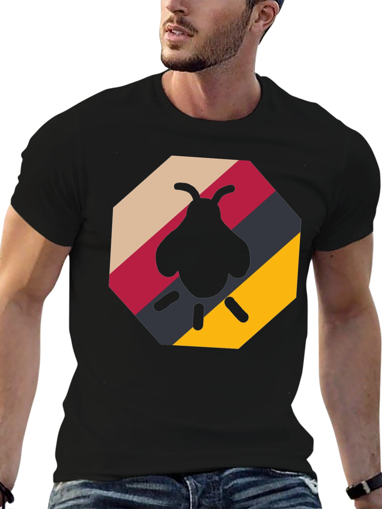 Retro Firefly Graphic Tee - Modern Insect T-Shirt