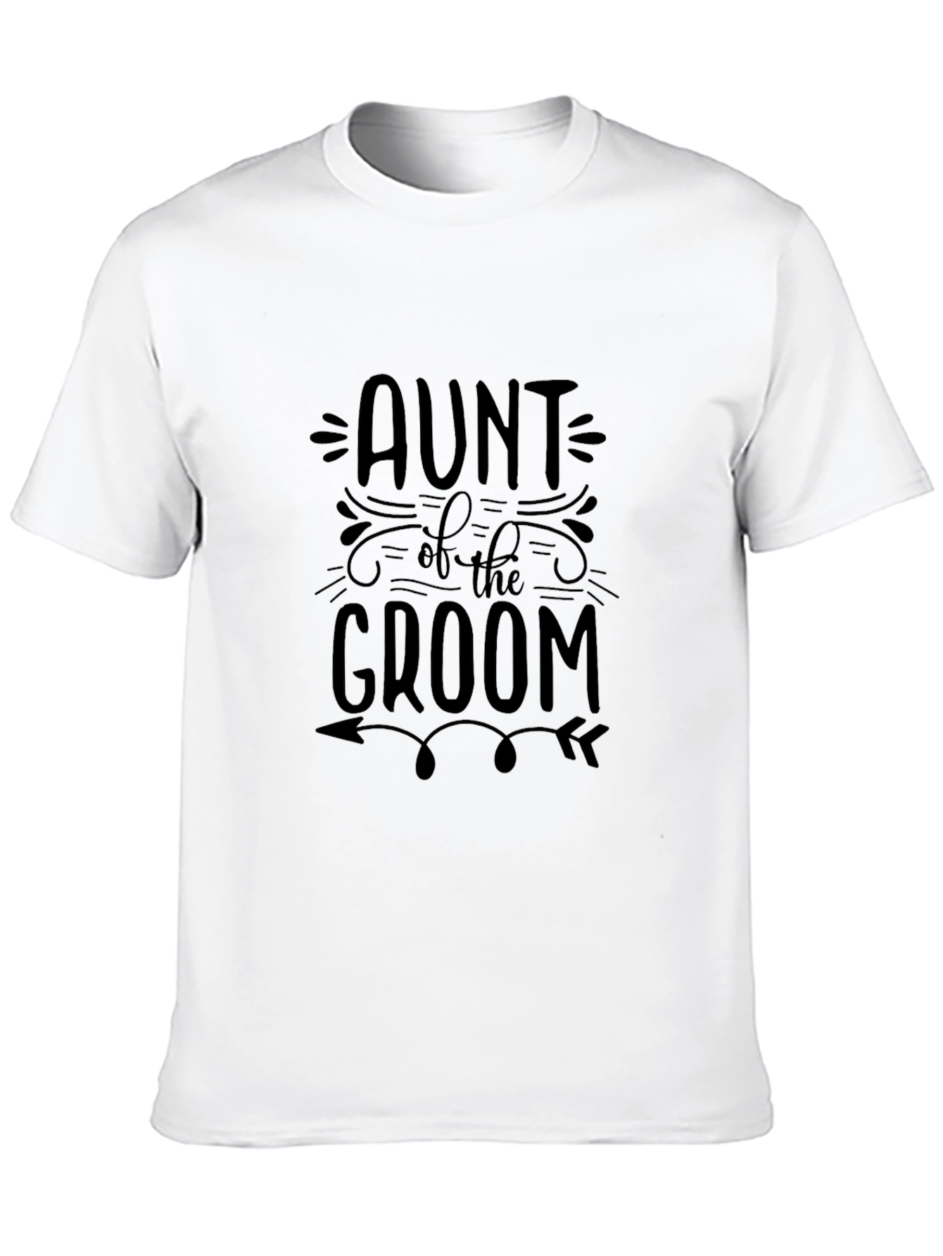Aunt of the Groom Black T-Shirt