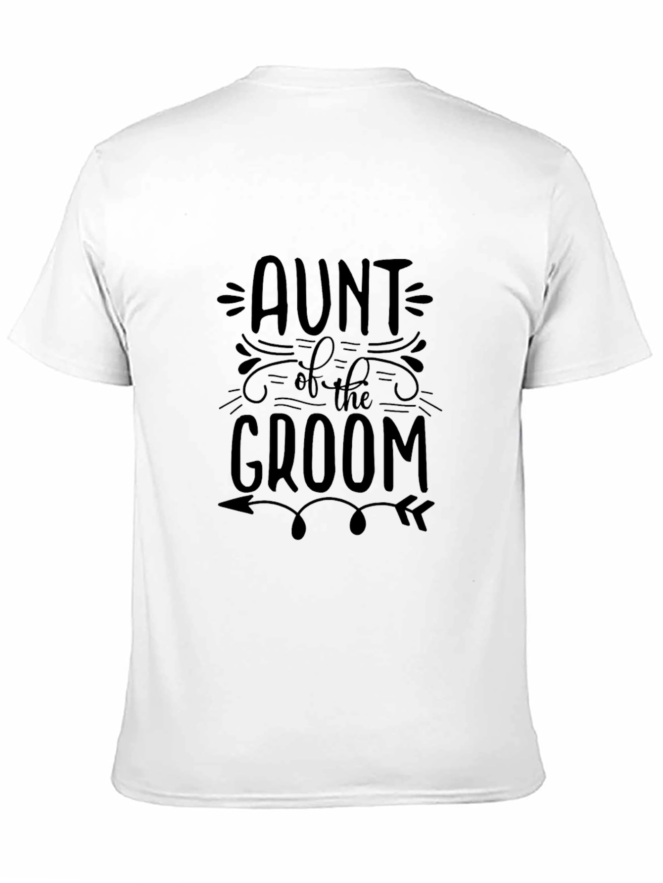 Aunt of the Groom Black T-Shirt
