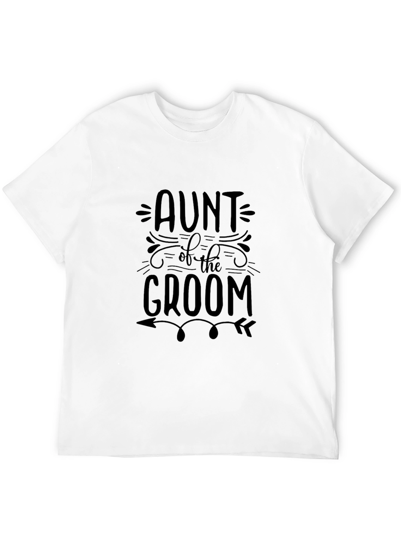 Aunt of the Groom Black T-Shirt