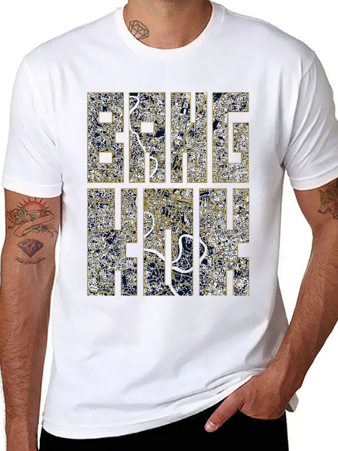 Bangkok City Map T-Shirt - Urban Graphic Tee