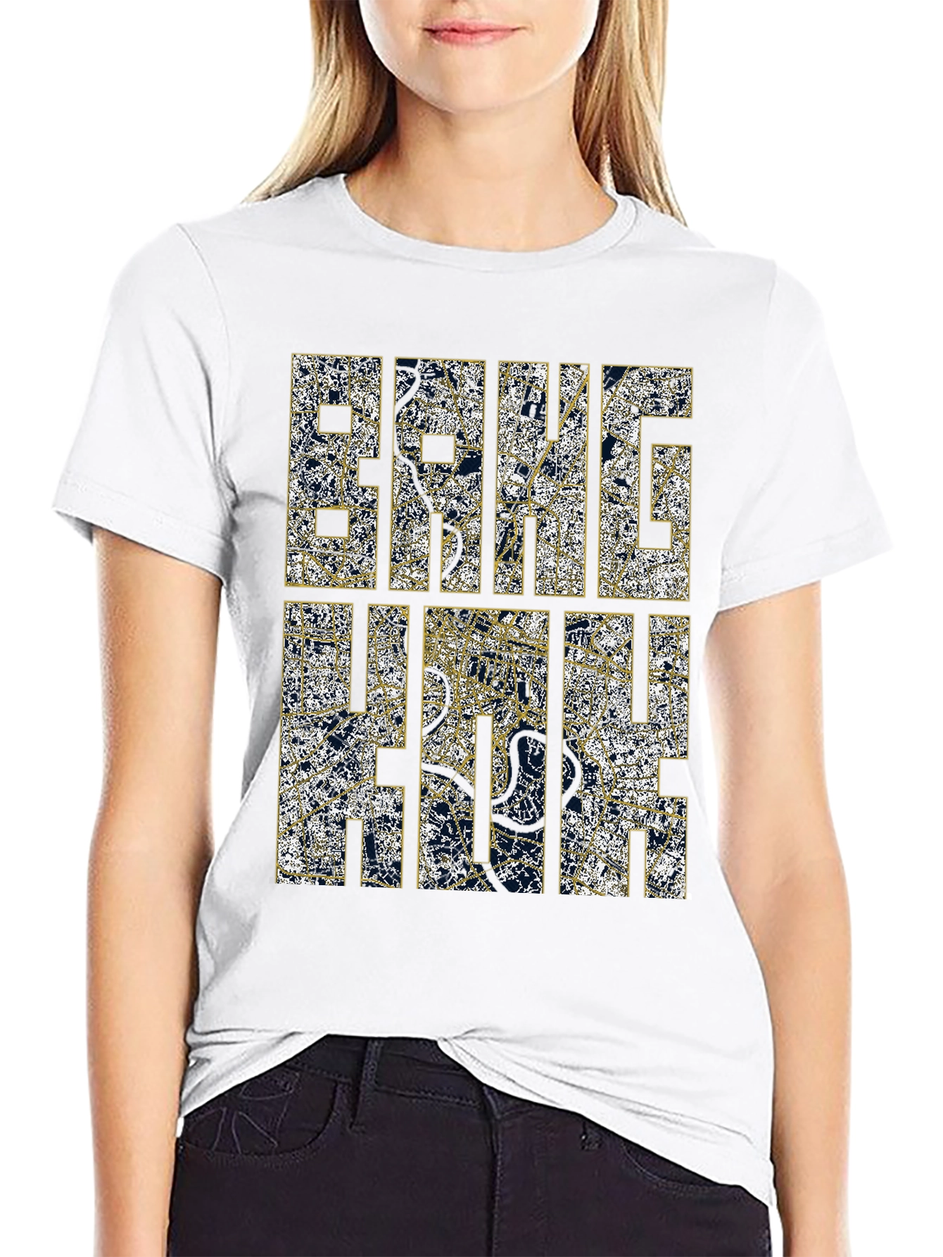 Bangkok City Map T-Shirt - Urban Graphic Tee