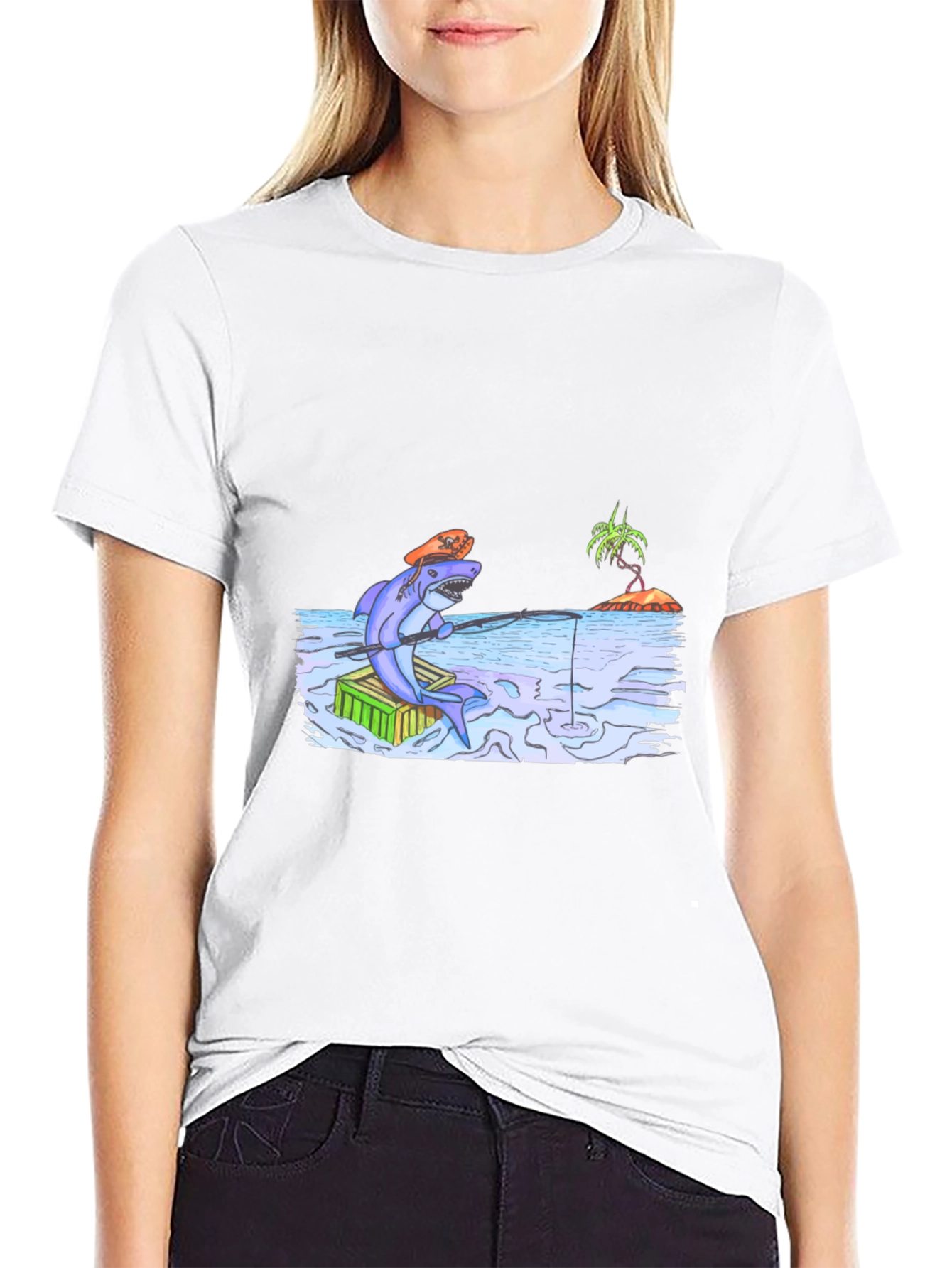 Shark Fishing T-Shirt - Unique Graphic Tee