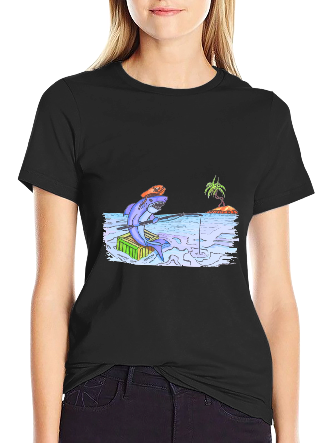 Shark Fishing T-Shirt - Unique Graphic Tee