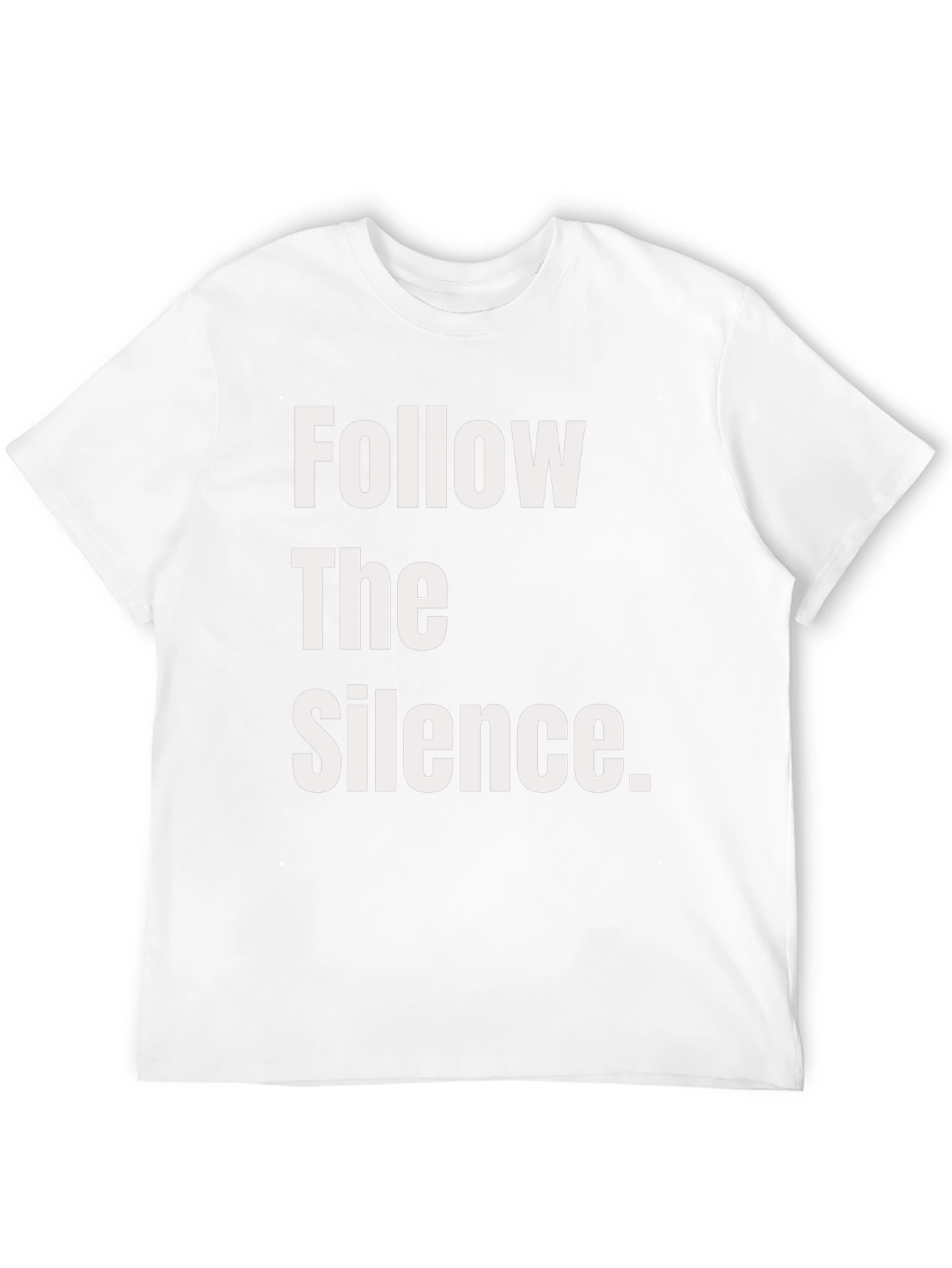 Follow The Silence Graphic Tee - Black Cotton T-Shirt