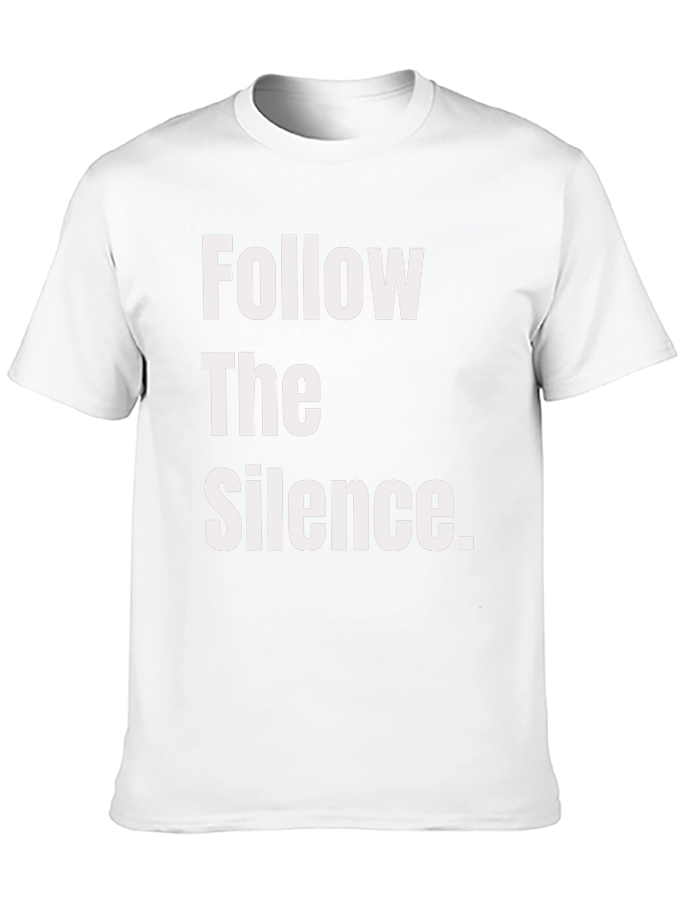 Follow The Silence Graphic Tee - Black Cotton T-Shirt