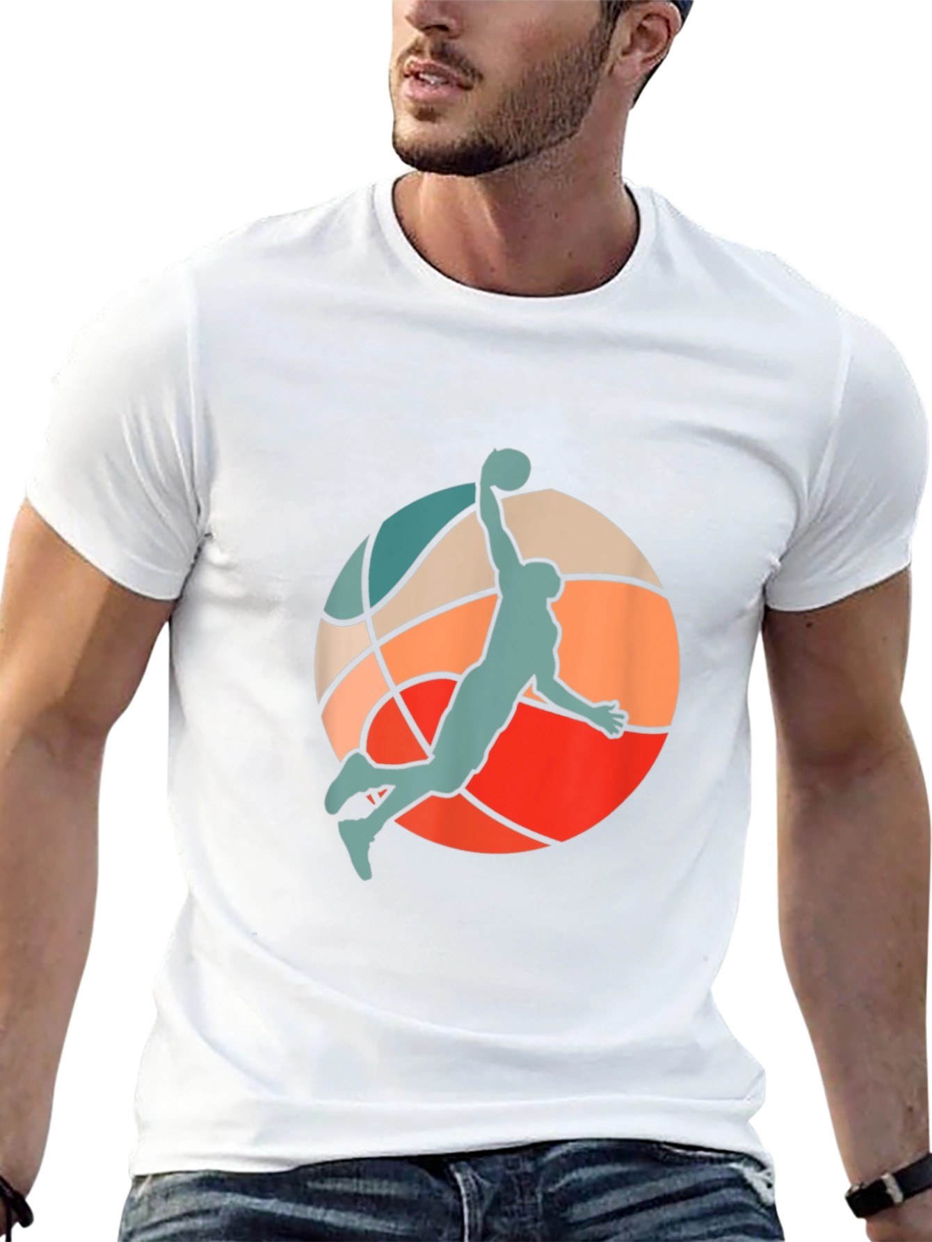 Retro Basketball Slam Dunk Graphic Tee