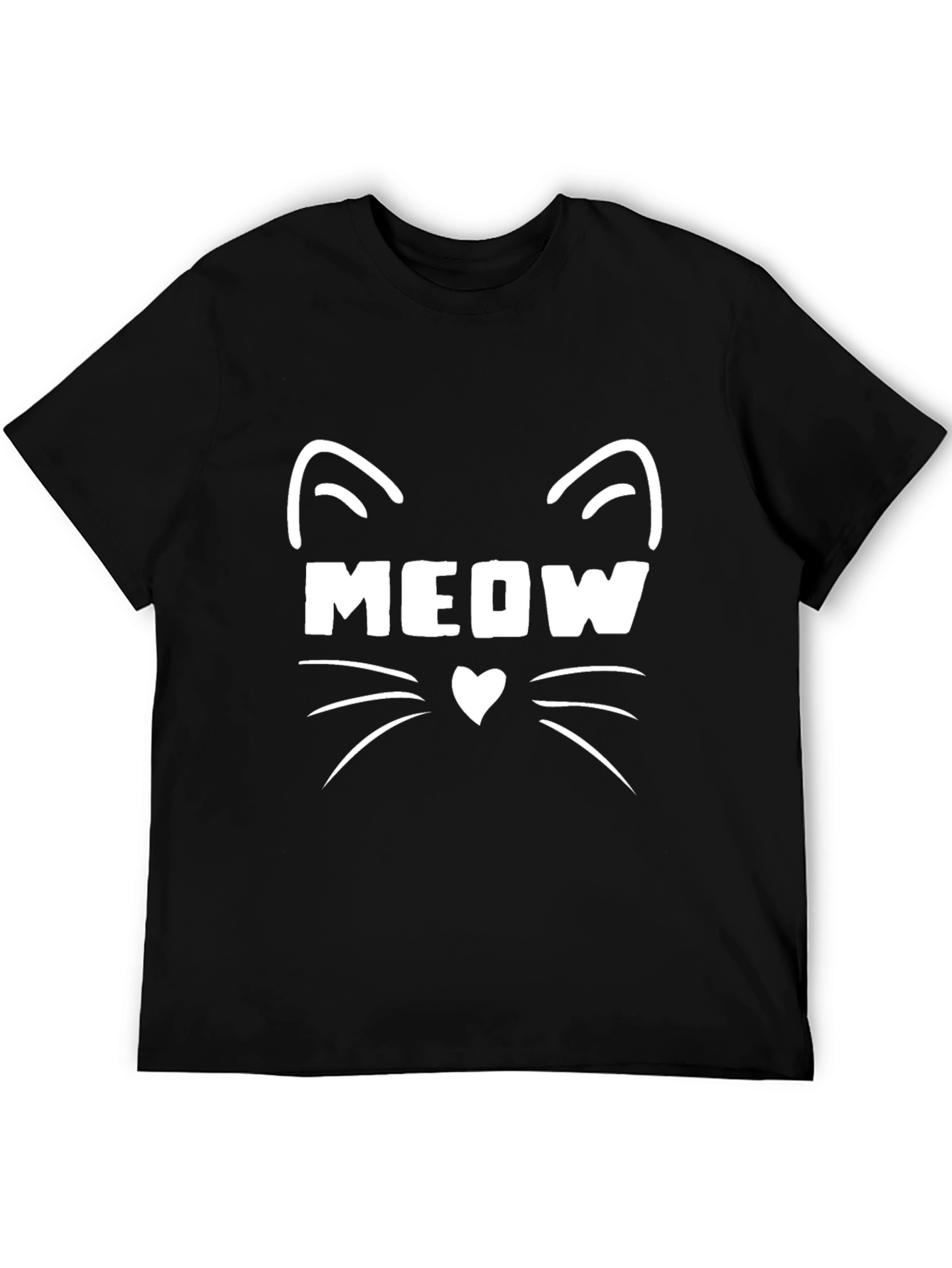 Meow Cat Graphic T-Shirt