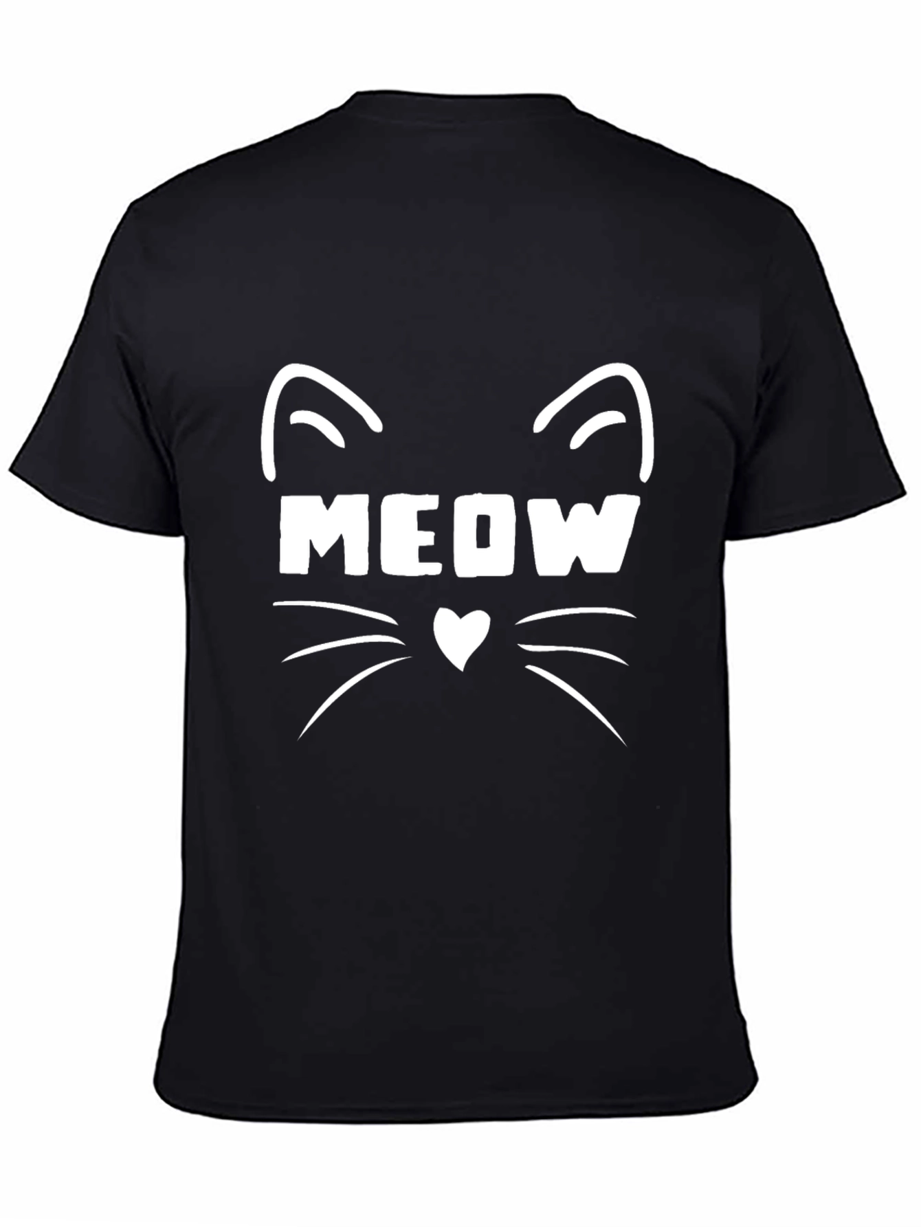 Meow Cat Graphic T-Shirt