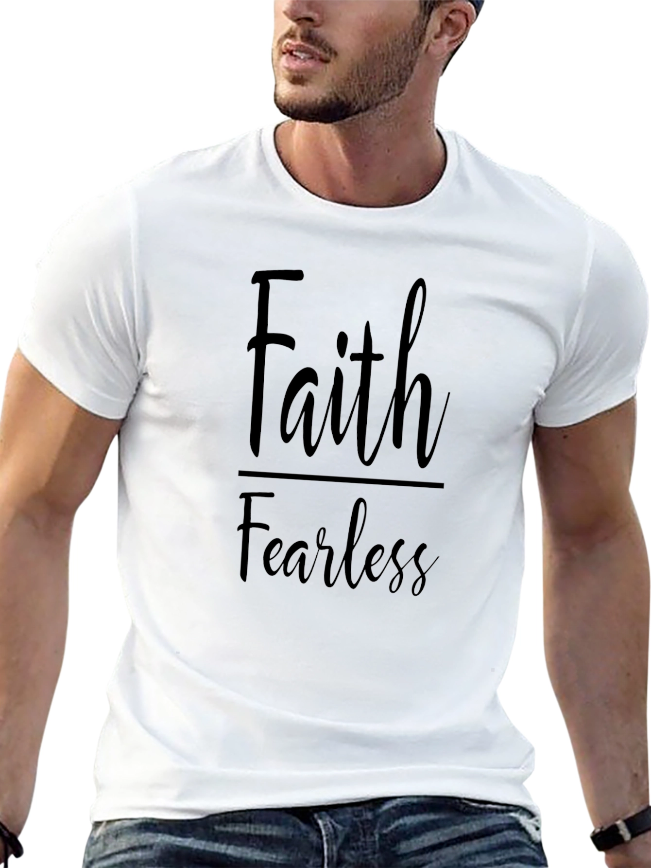 Faith Fearless Black Graphic Tee