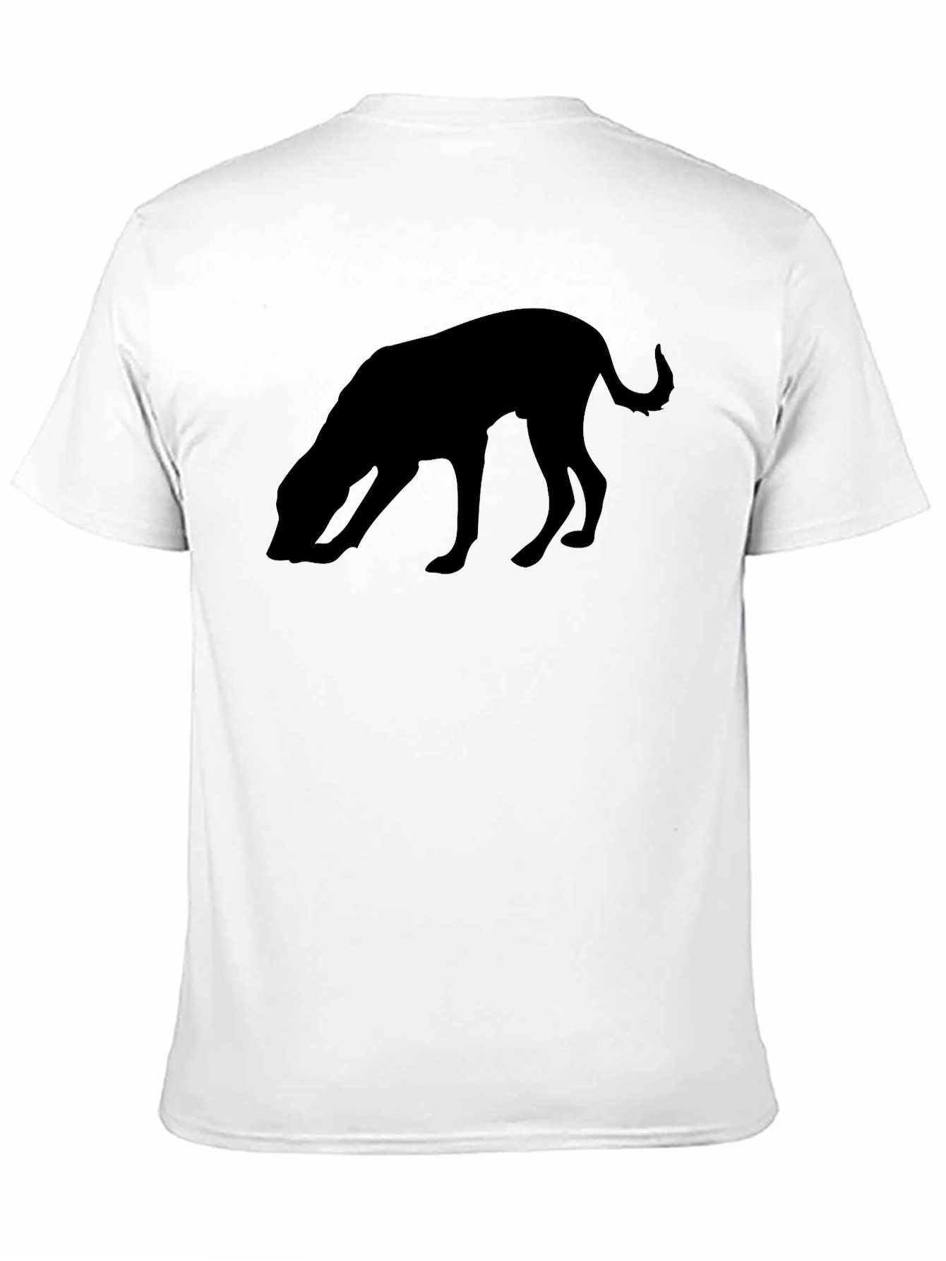Sniffing Dog Graphic Tee - Black Cotton Comfort